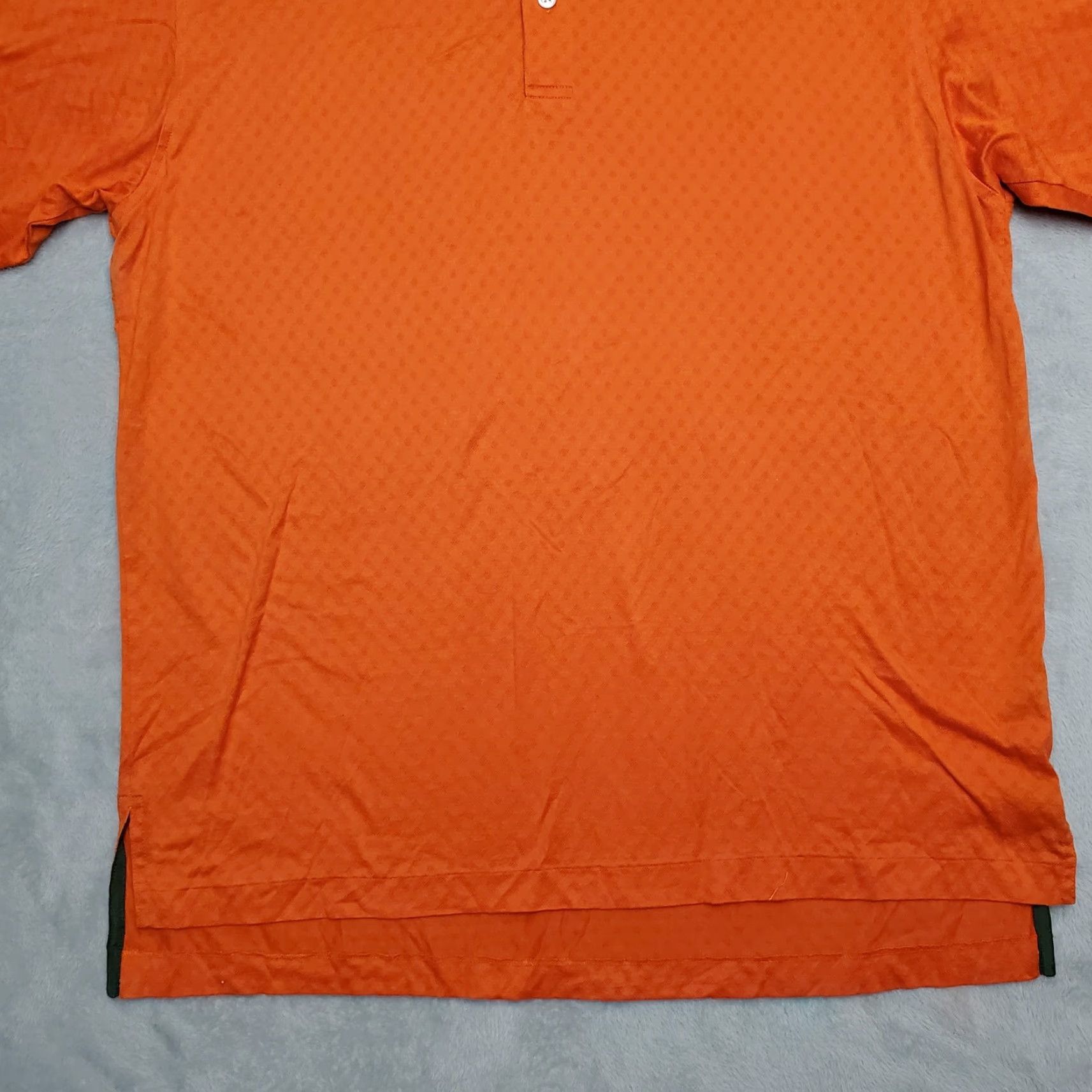 Vintage VINTAGE Polo Shirt Mens L Orange 100% Mercerized PIMA Cotton Dad Golf Casual House of Carrington Polo Mens L Orange Embroidered Buttoned Collar Size US L / EU 52-54 / 3 - 3 Thumbnail