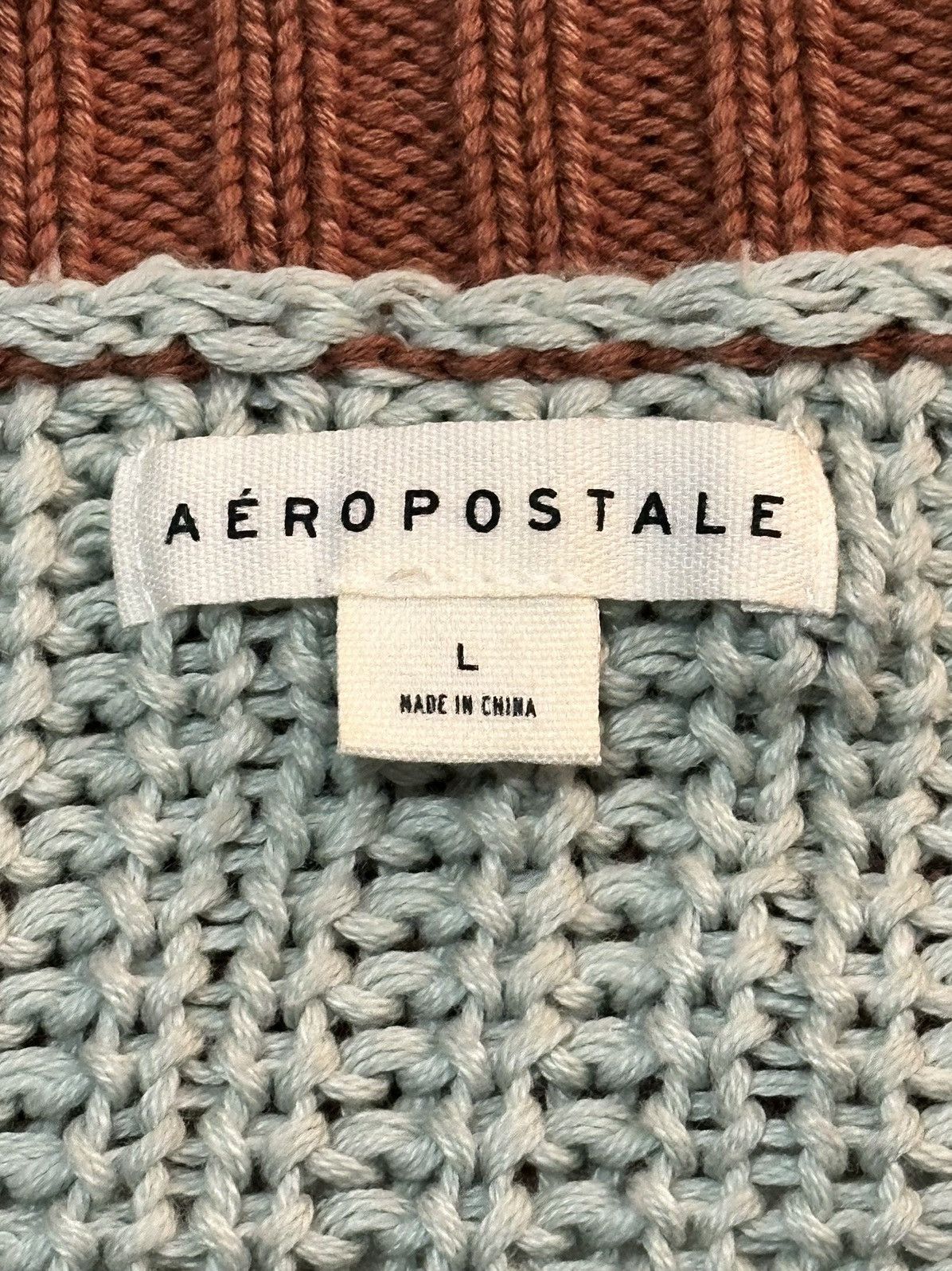 Aeropostale Aeropostale Striped V-neck Crop Sweater Size L / US 10 / IT 46 - 8 Thumbnail