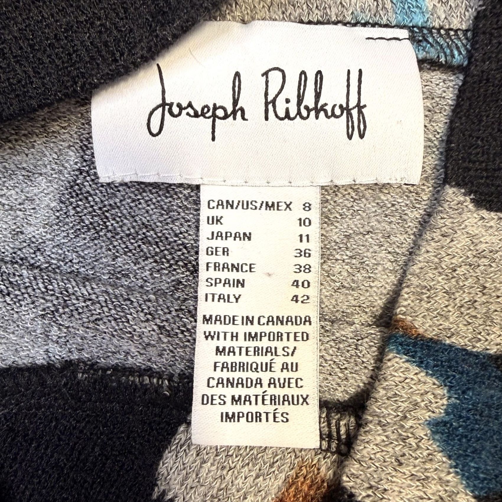 Joseph Ribkoff Joseph Ribkoff Sweater Womens 8 Black Animal Print Mock Neck Zip Pocket Tunic Size M / US 6-8 / IT 42-44 - 4 Thumbnail