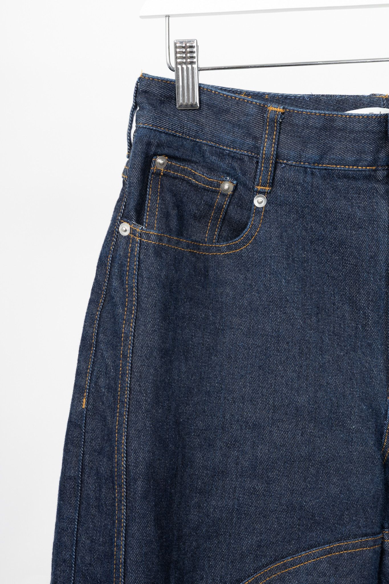 Tibi Tibi Earl Dark Denim Indigo Barrel Jeans Size 25" / US 0 / IT 36 - 4 Thumbnail