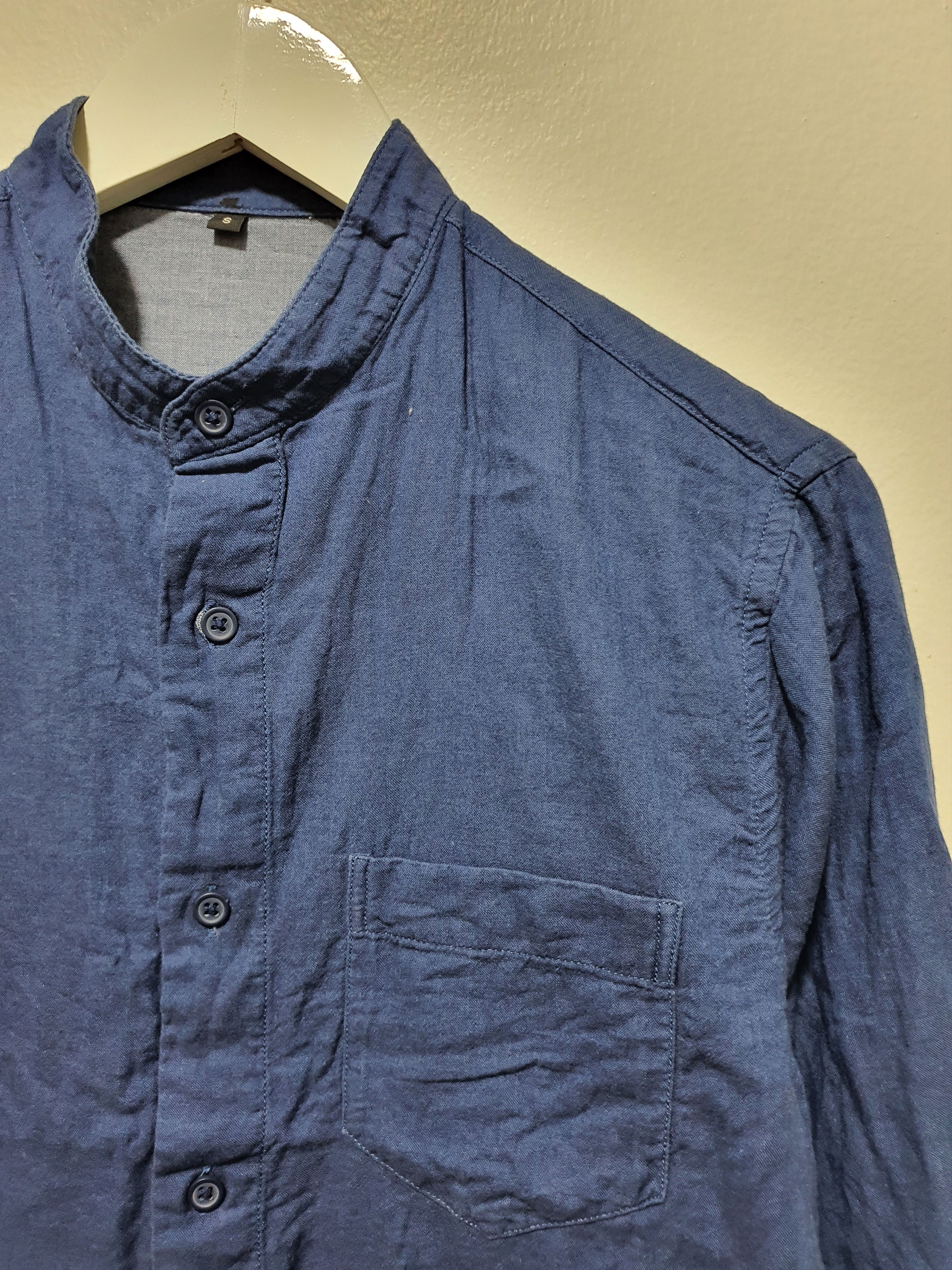 Designer × Japanese Brand × Muji MUJI 20/27 COMFORT MATERIAL BLUE SHIRT Size US S / EU 44-46 / 1 - 1 Thumbnail
