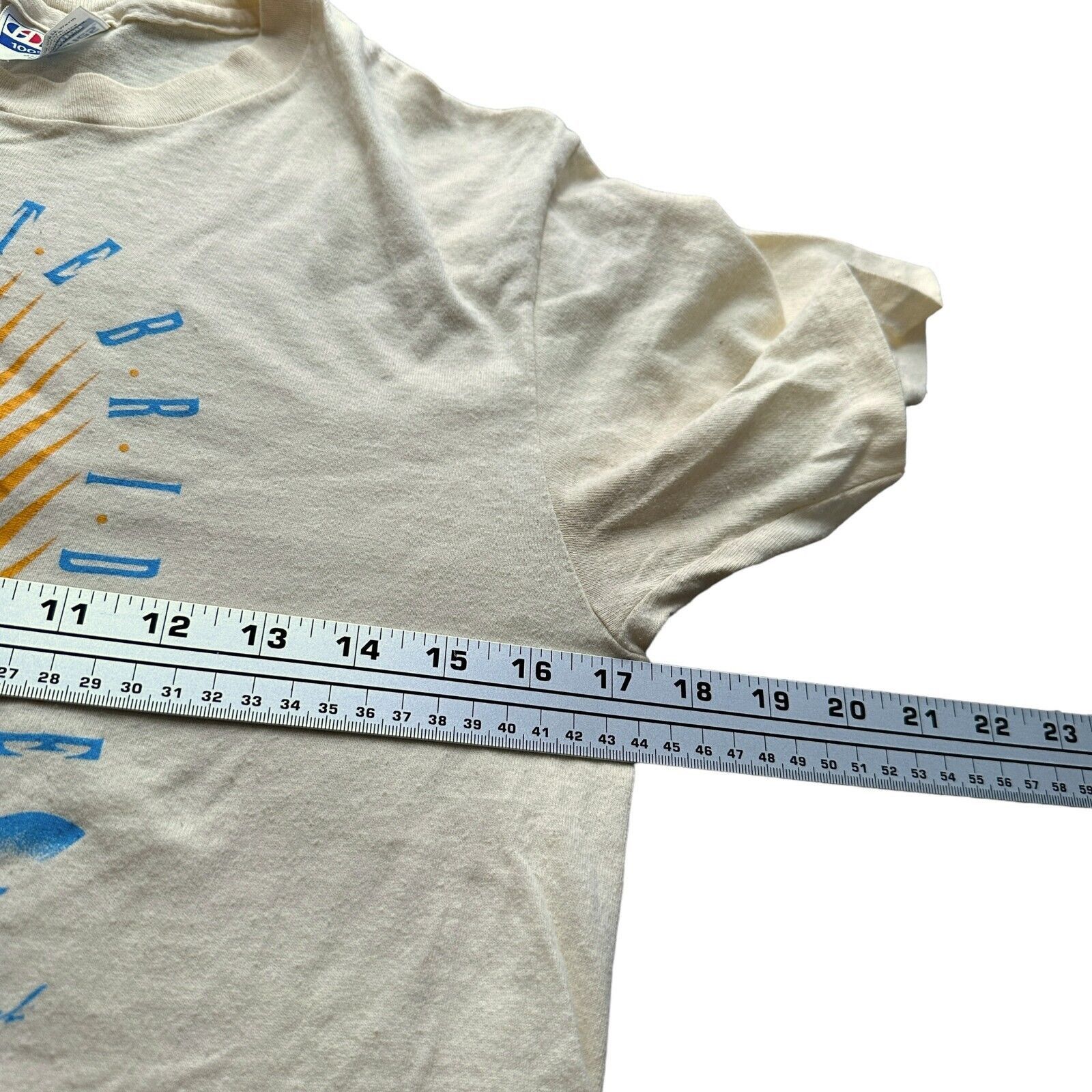 Hanes Vintage Golden Gate Bridge T-Shirt Mens Medium Ivory USA 80s Size US M / EU 48-50 / 2 - 7 Thumbnail