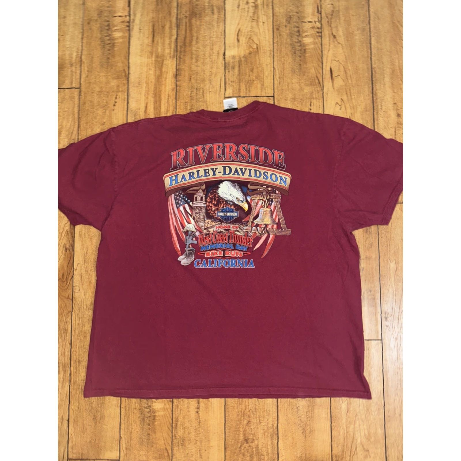Harley Davidson VINTAGE Harley-Davidson Nature Cycles Eagle T-Shirt 2XL Maroon USA Biker VTG Shirt Men XX L? Size US XXL / EU 58 / 5 - 4 Thumbnail