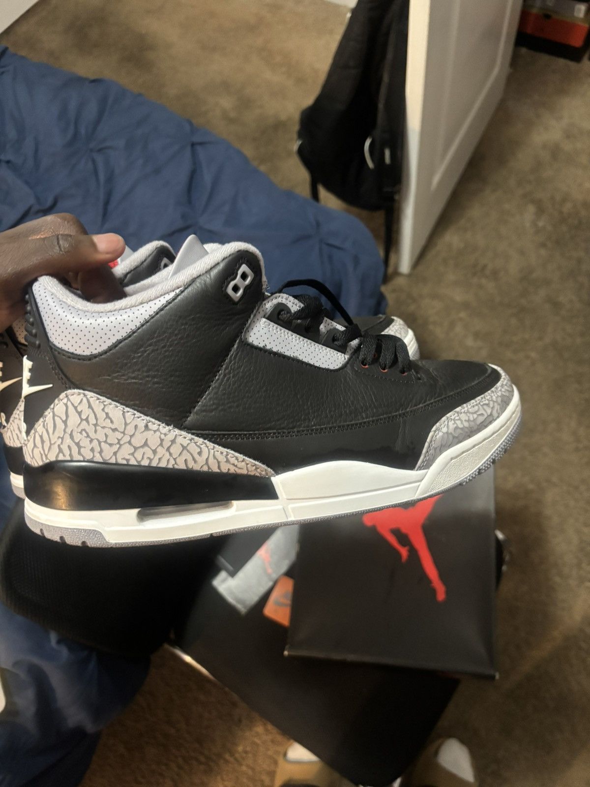 Jordan Brand jordan 3s black cement Size US 13 / EU 46 - 3 Thumbnail