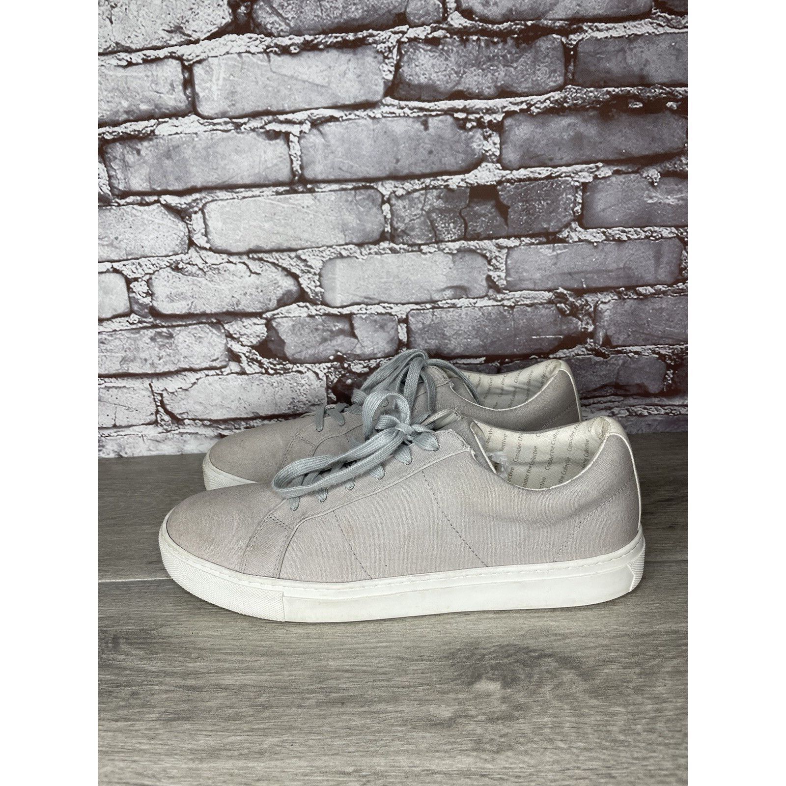 Greats Greats Gray Canvas Fabric Lace Up Low Casual Sneakers Shoes Size US 12 / EU 45 - 21 Thumbnail