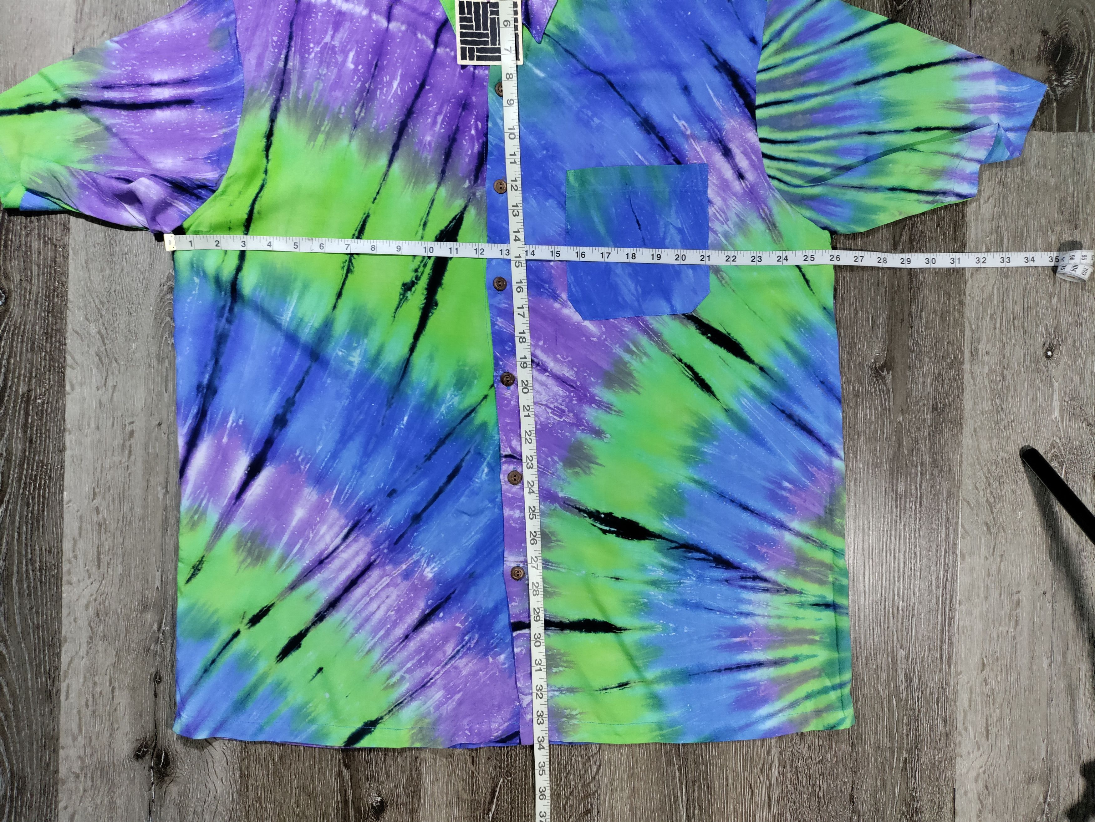 Vintage Hary Daryl Men's Shirt Tye Dye Size US XL / EU 56 / 4 - 4 Thumbnail