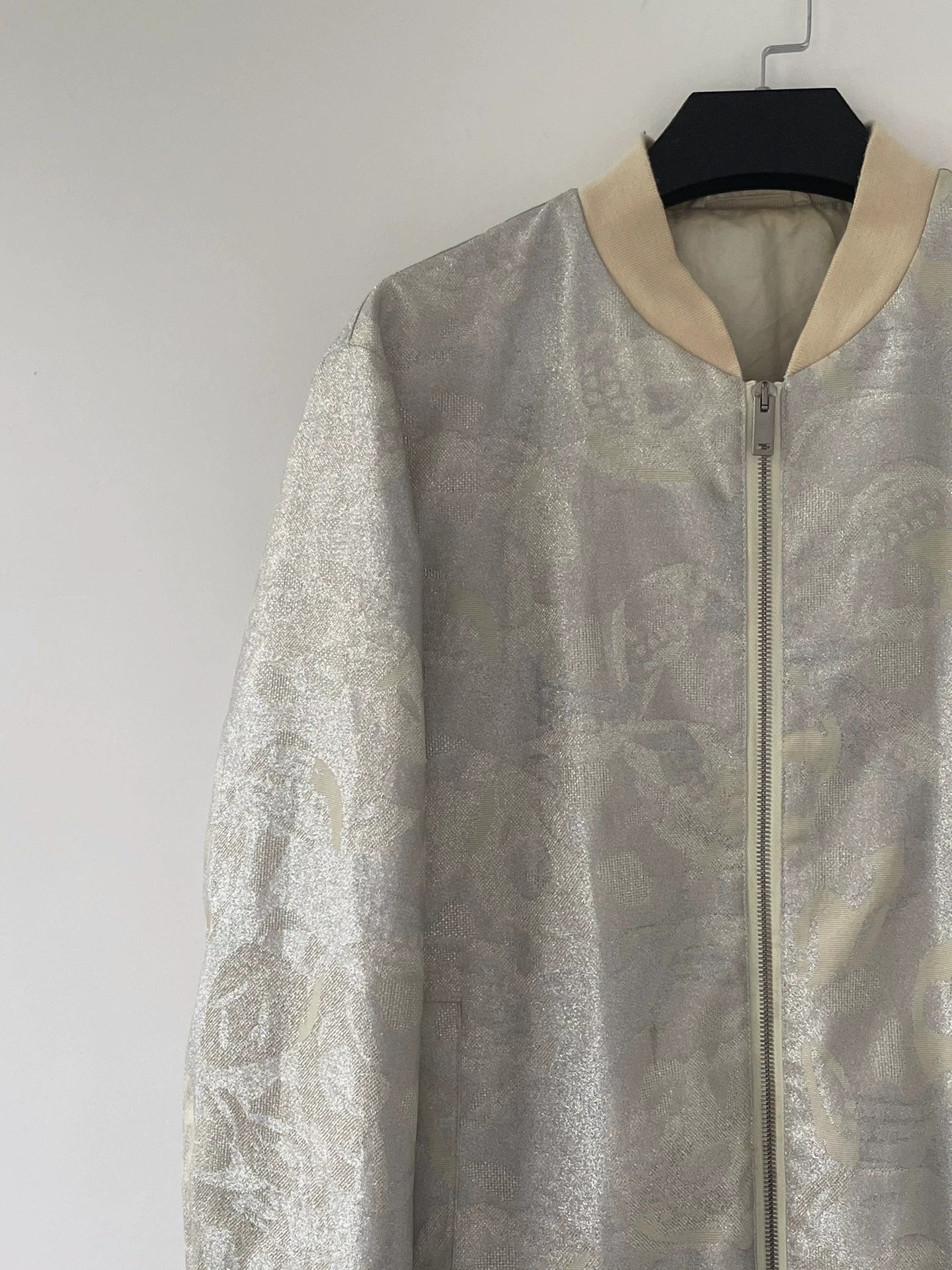 Alexander McQueen Alexander McQueen S/S15 Silver Lurex Pilot Jacket Size US S / EU 44-46 / 1 - 3 Thumbnail