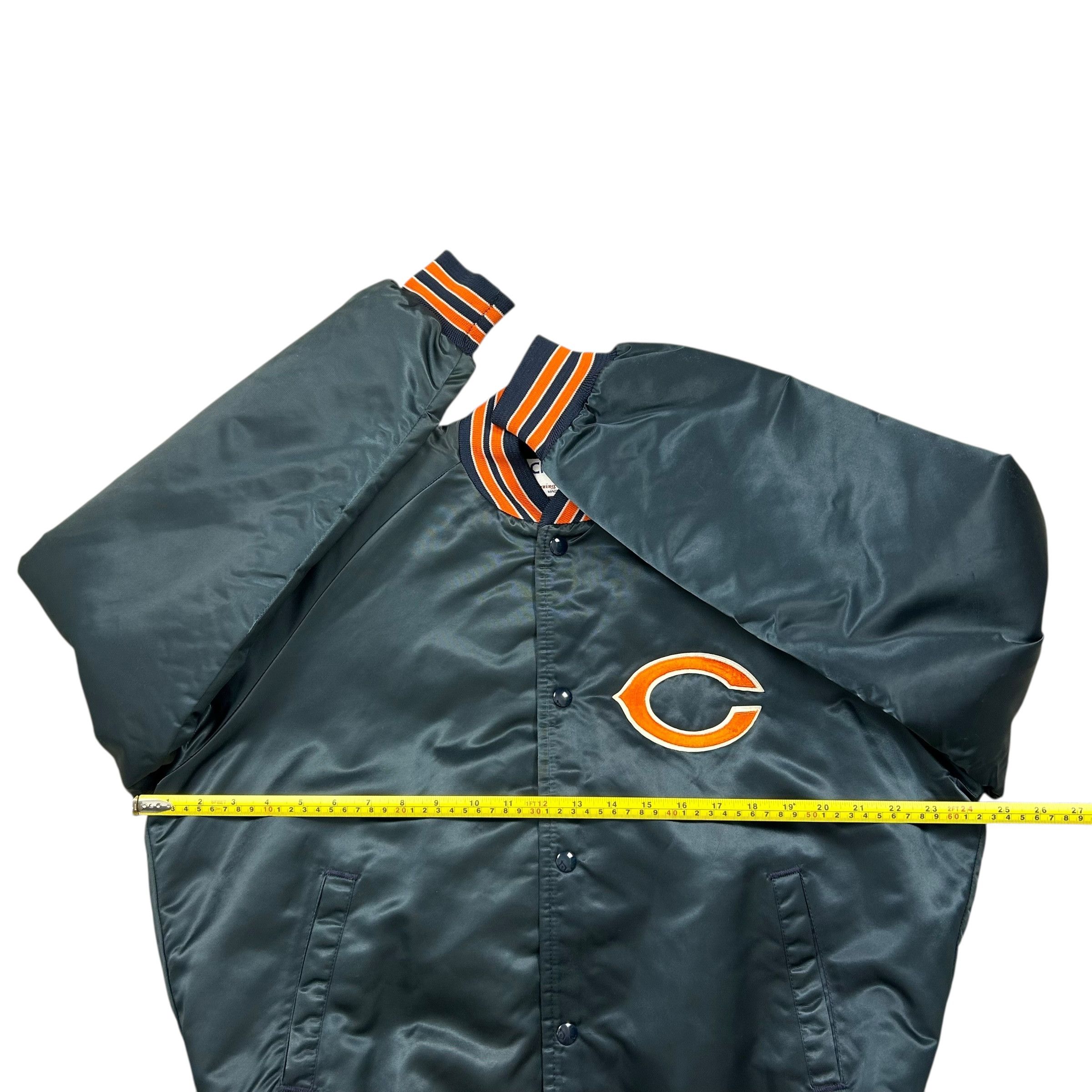 NFL VTG 90s CHICAGO BEARS CHALK LINE SATIN JACKET SPELL OUT Size US L / EU 52-54 / 3 - 13 Thumbnail