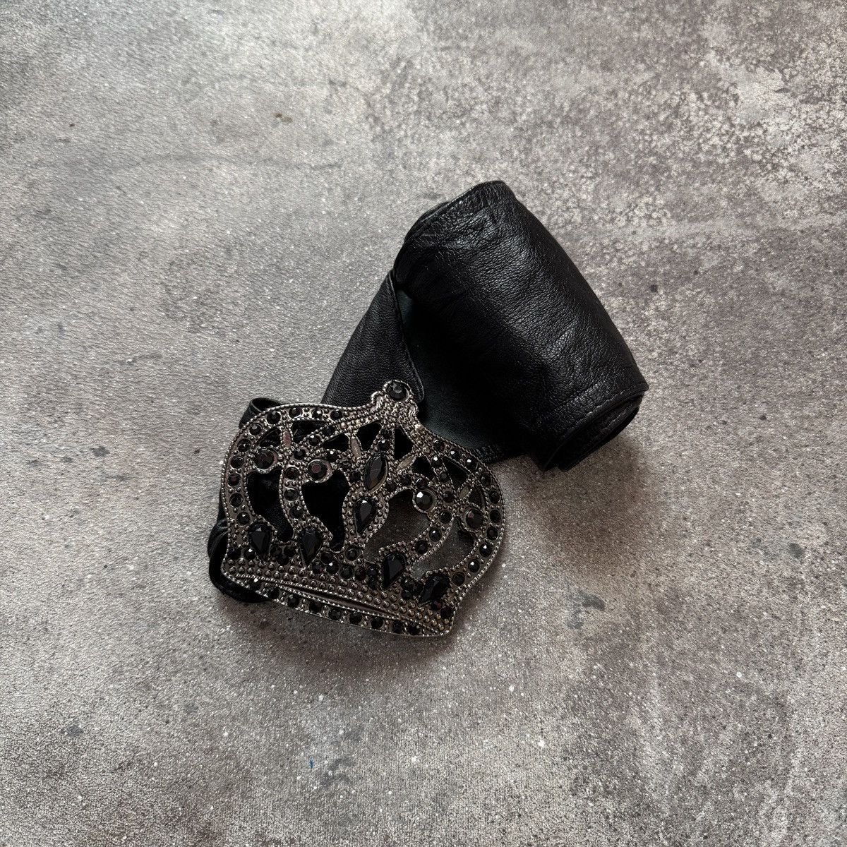 Hysteric Glamour 2000’s Glamour Vintage Crown Buckle Real Leather Wide Belt Size ONE SIZE - 8 Thumbnail
