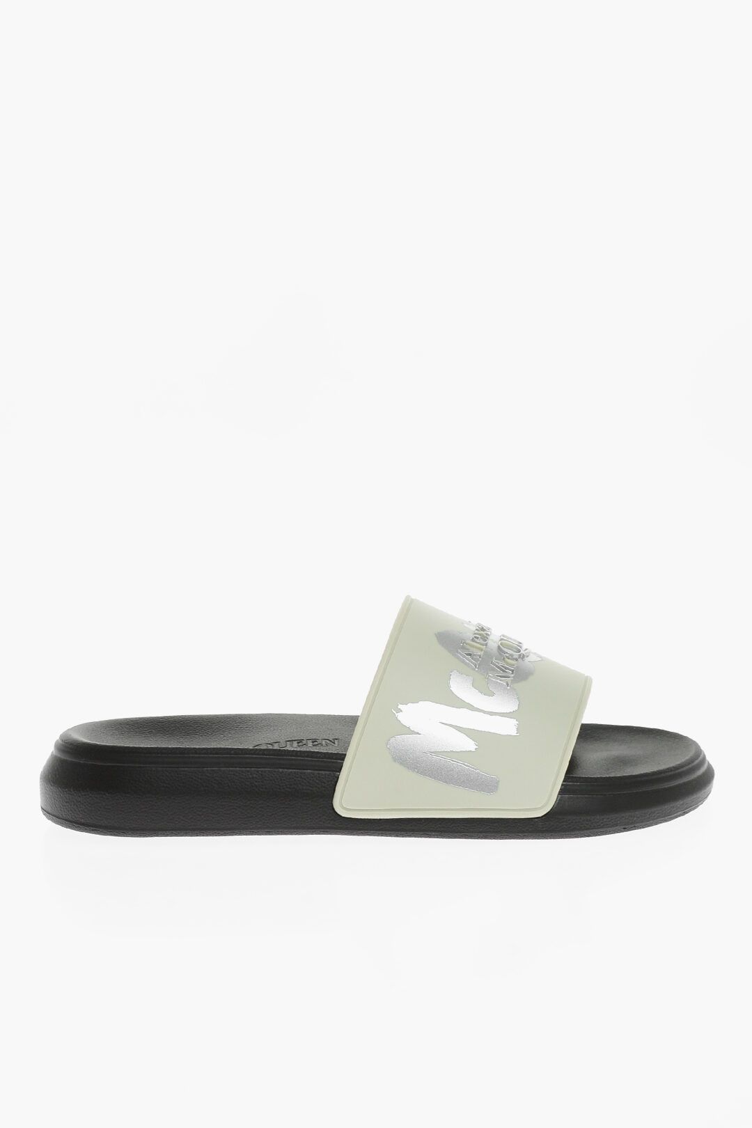 image of Alexander Mcqueen Og1Mm0423 Rubber Slippers In Green, Men's (Size 7)