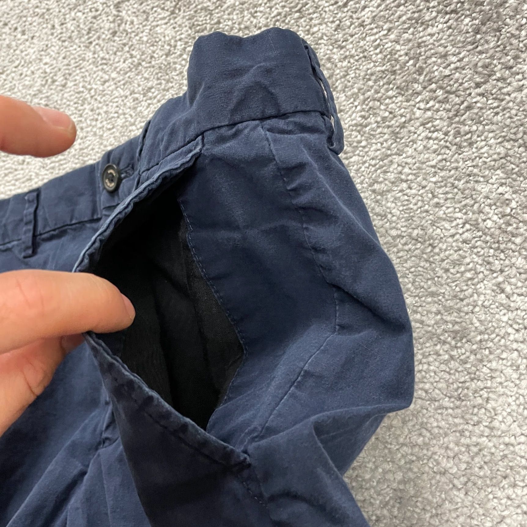 Banana Republic VINTAGE Banana Republic Mens Chino Pants Size 32 Regular Blue Cotton Straight Leg Casual Women Size US 32 / EU 48 - 4 Thumbnail
