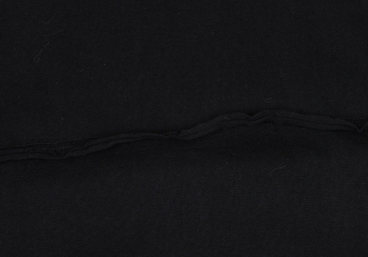 Comme des Garcons Homme Plus V-Neck Frill Long Sleeve T-Shirt in Black Size S Size US S / EU 44-46 / 1 - 8 Thumbnail