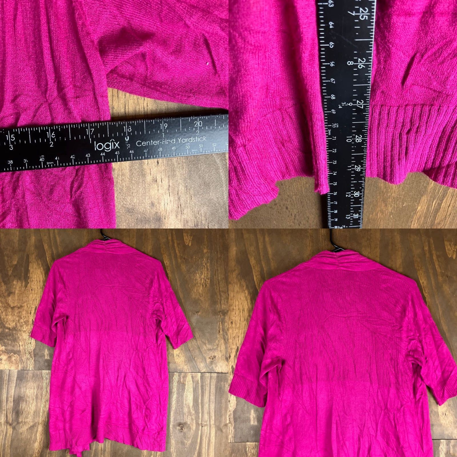 Vintage Chicos Womens Cardigan Sweater Pink Open Front 3/4 Sleeve Stretch Floral Knit Crochet Fall Spring Summer Winter Casual Workwear Womens L Size L / US 10 / IT 46 - 8 Thumbnail