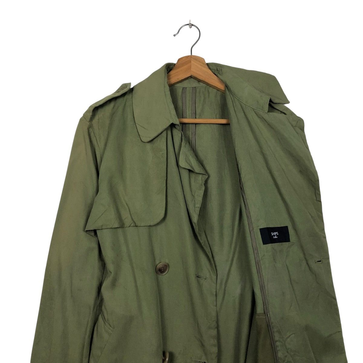 Japanese Brand × SHIPS × Vintage 🔥VTG LONG JACKET SHIPS HIDDEN COLLAR ISSEY MIYAKE Size US S / EU 44-46 / 1 - 12 Thumbnail