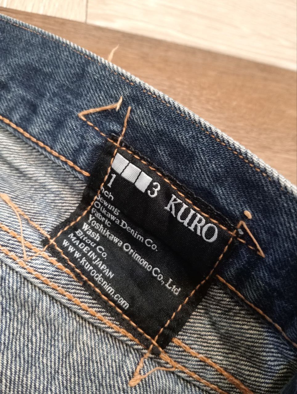 KURO KURO JAPAN DIAMANTE BLUE DENIM SELVEDGE PANTS Size US 33 - 7 Thumbnail