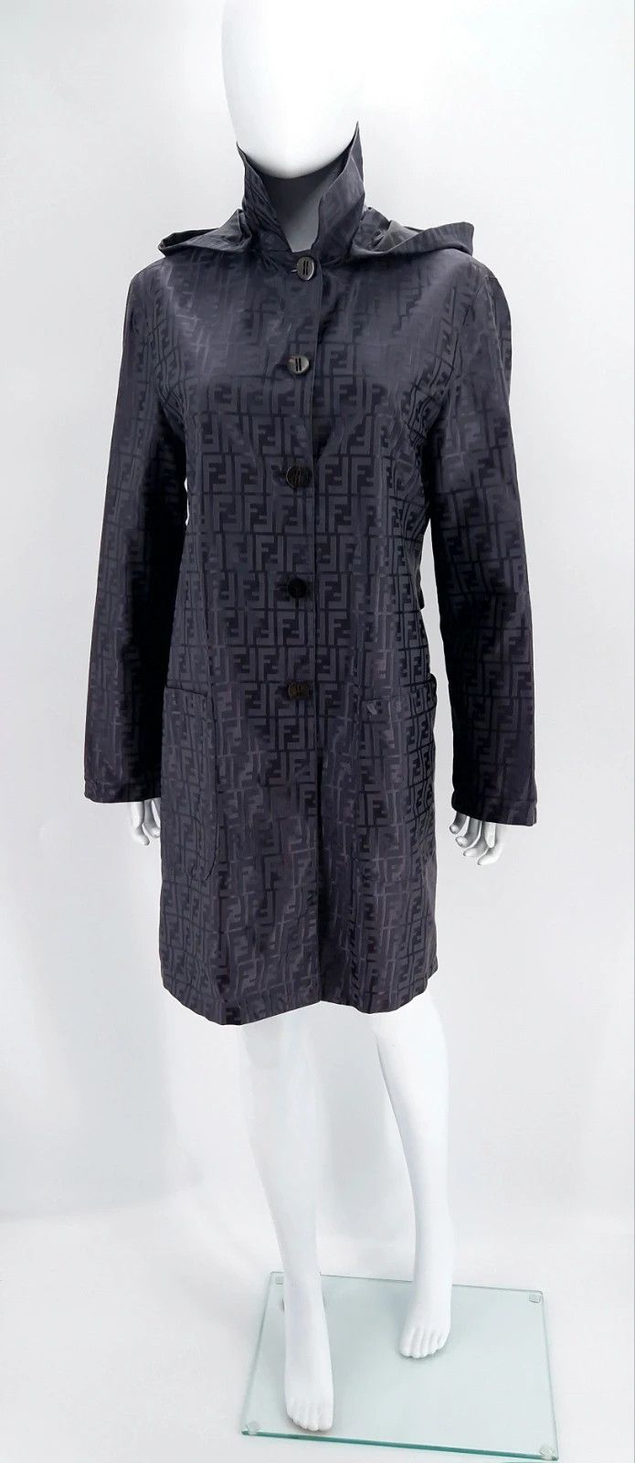 Fendi Fendi Zucca FF Monogram Hooded Trench Coat Size S / US 4 / IT 40 - 9 Thumbnail