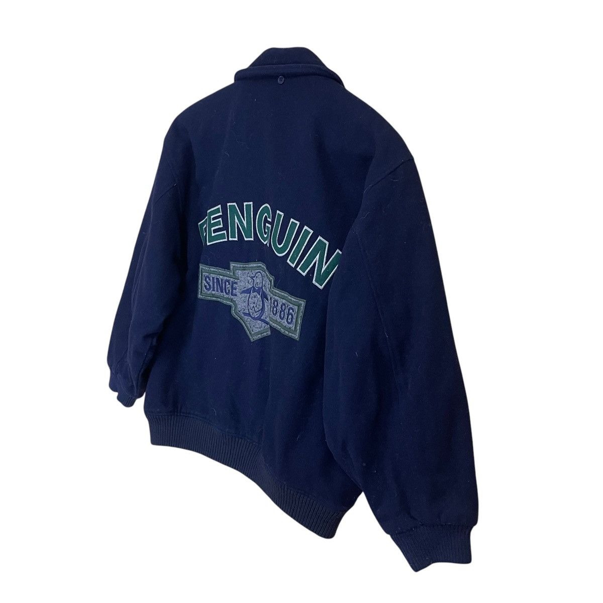 Vintage Vintage Musing Wear Penguin Big Logo Wool Varsity Jacket Size US S / EU 44-46 / 1 - 3 Thumbnail