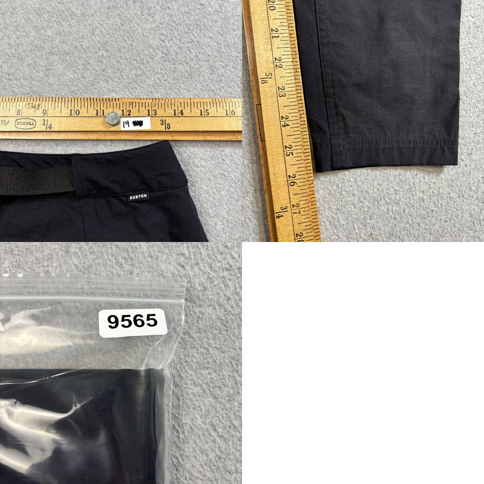 Burton Burton Women 26 Black W Ridge Pant Hiking Nylon Spandex Pants Stretch Belted Outdoor Knee Pockets Zip Fly Button Closure Size 26" / US 2 / IT 38 - 8 Thumbnail