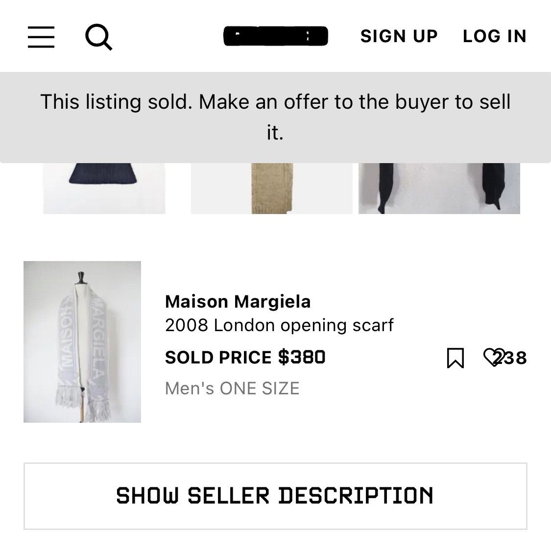Maison Margiela Maison Margiela London 2008 spell out big logo wool scarf Size ONE SIZE - 3 Thumbnail