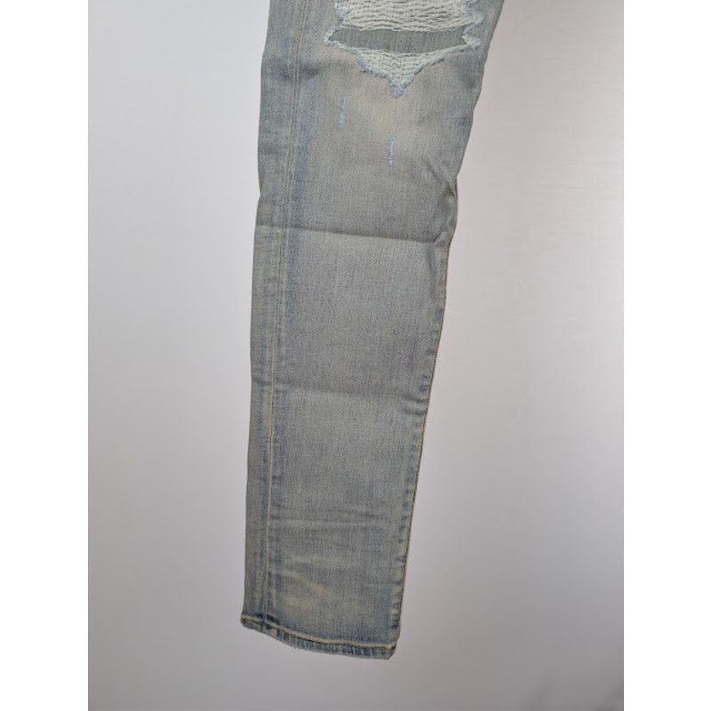Amiri o1rshd1 Varsity Eagle Logo Skinny Jeans in Antique Indigo Size US 32 / EU 48 - 10 Thumbnail