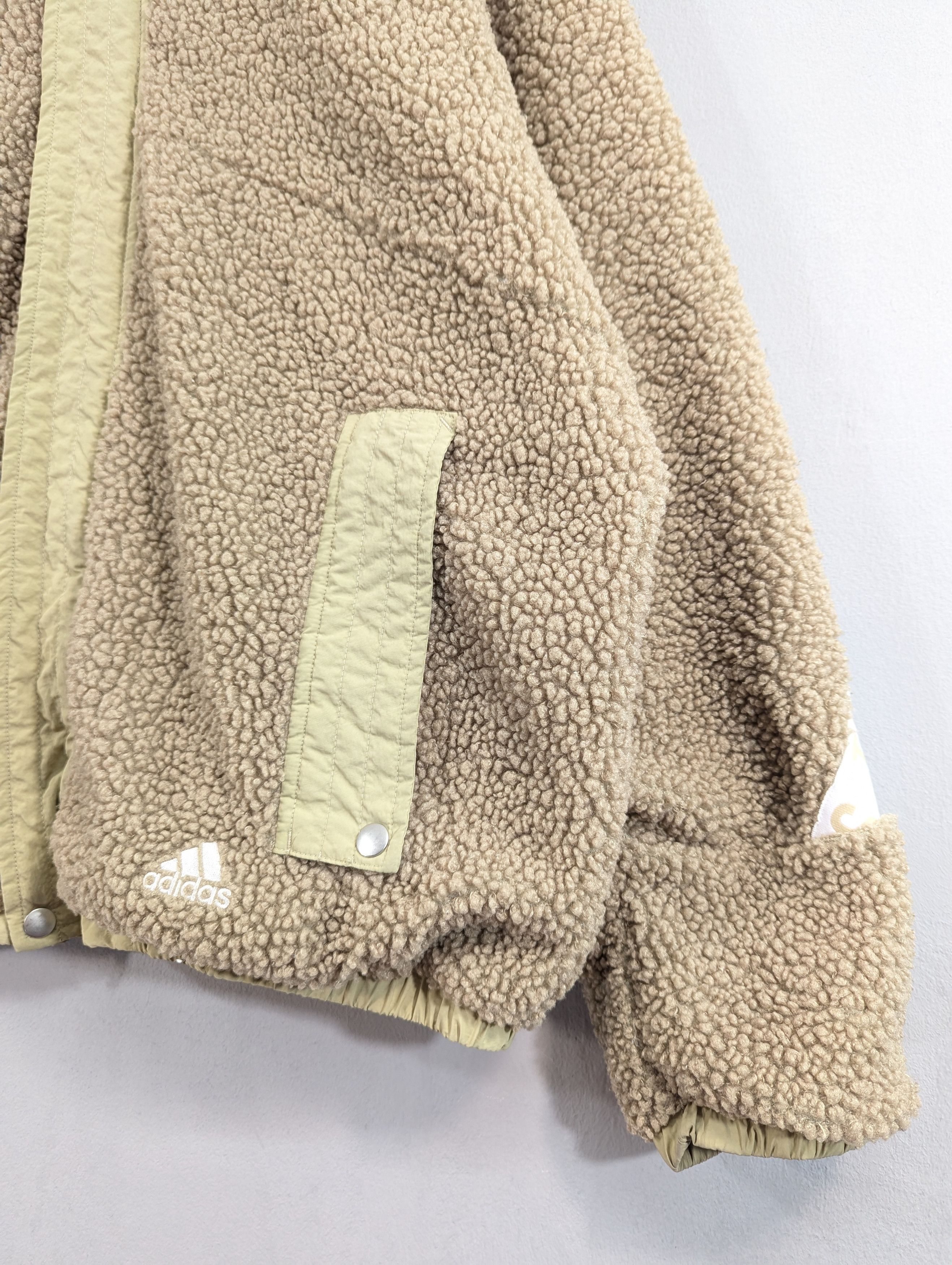 Adidas Adidas Three Stripes Boa Sherpa Fleece Jacket Size US XXL / EU 58 / 5 - 4 Thumbnail