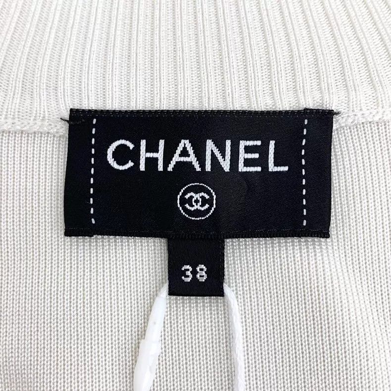 Chanel Chanel White logo sequin embroidery stand-up collar zipper Size XS / US 0-2 / IT 36-38 - 5 Thumbnail