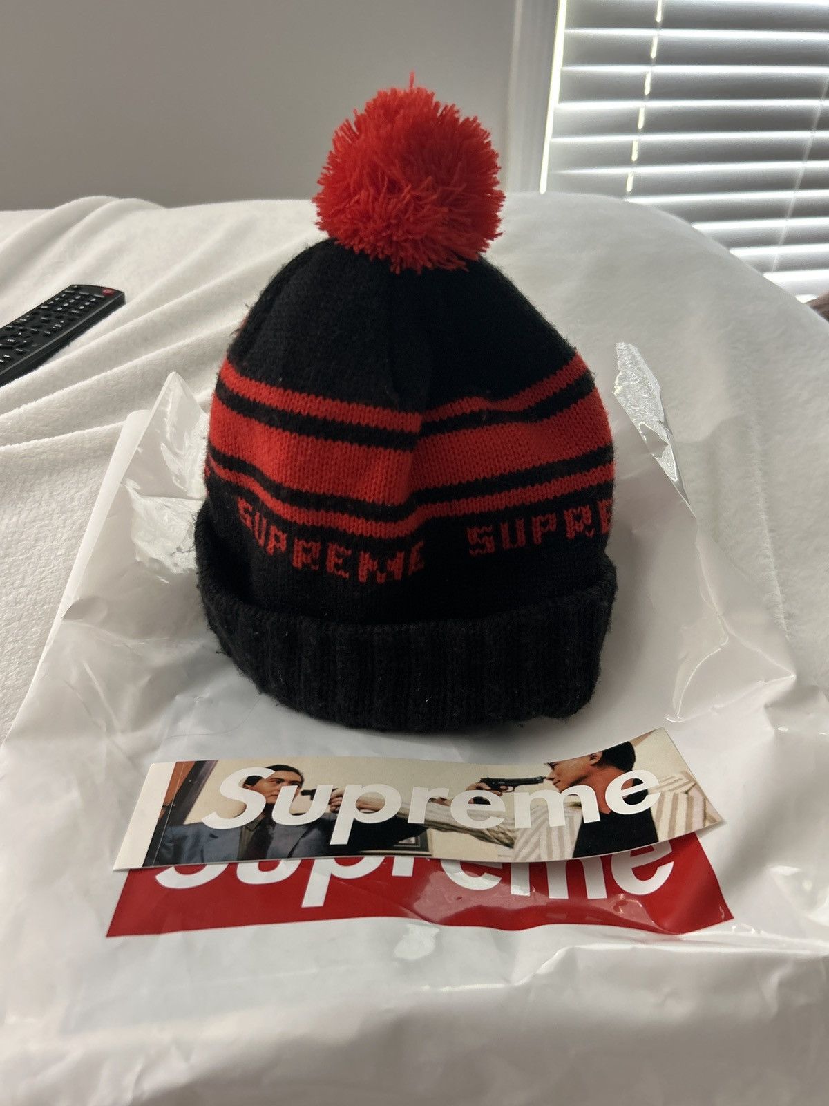 Supreme classic stripe beanie on sale