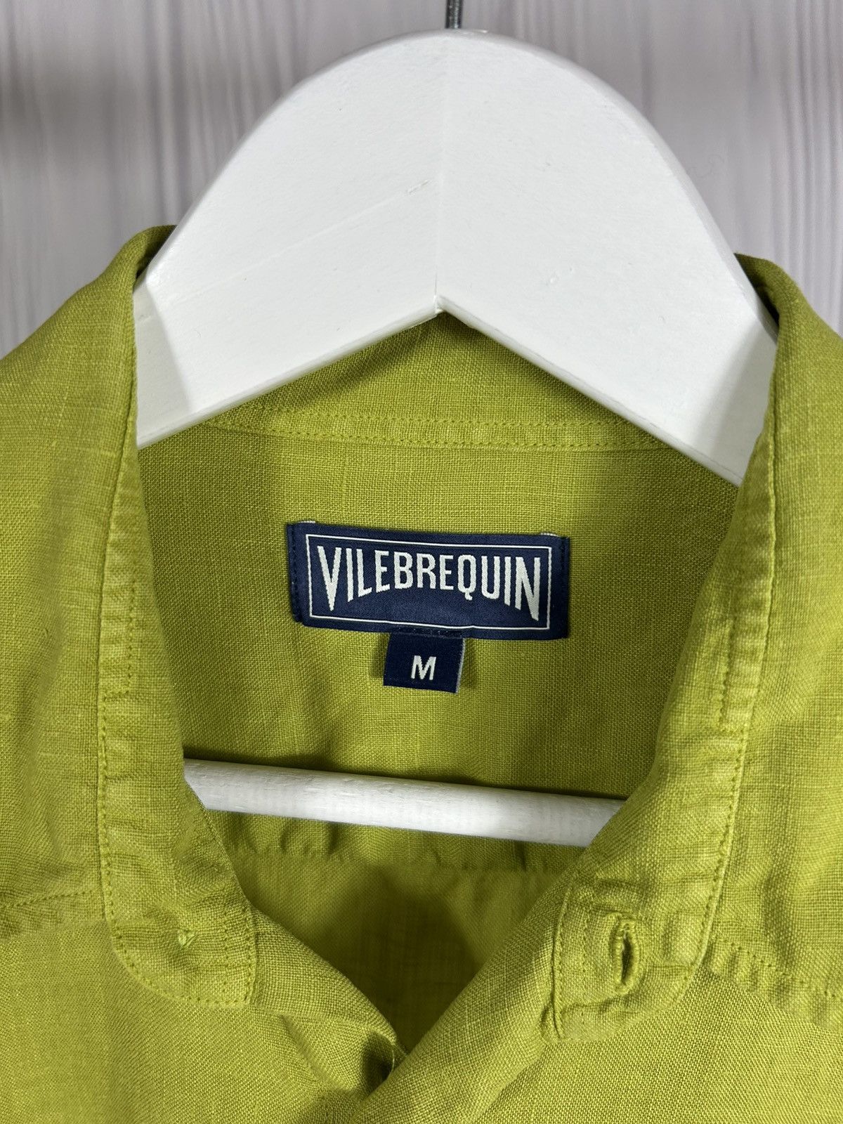 Vilebrequin Vilebrequin Caroubis Linen Shirt Green Long Sleeve Turtle Size US M / EU 48-50 / 2 - 8 Thumbnail
