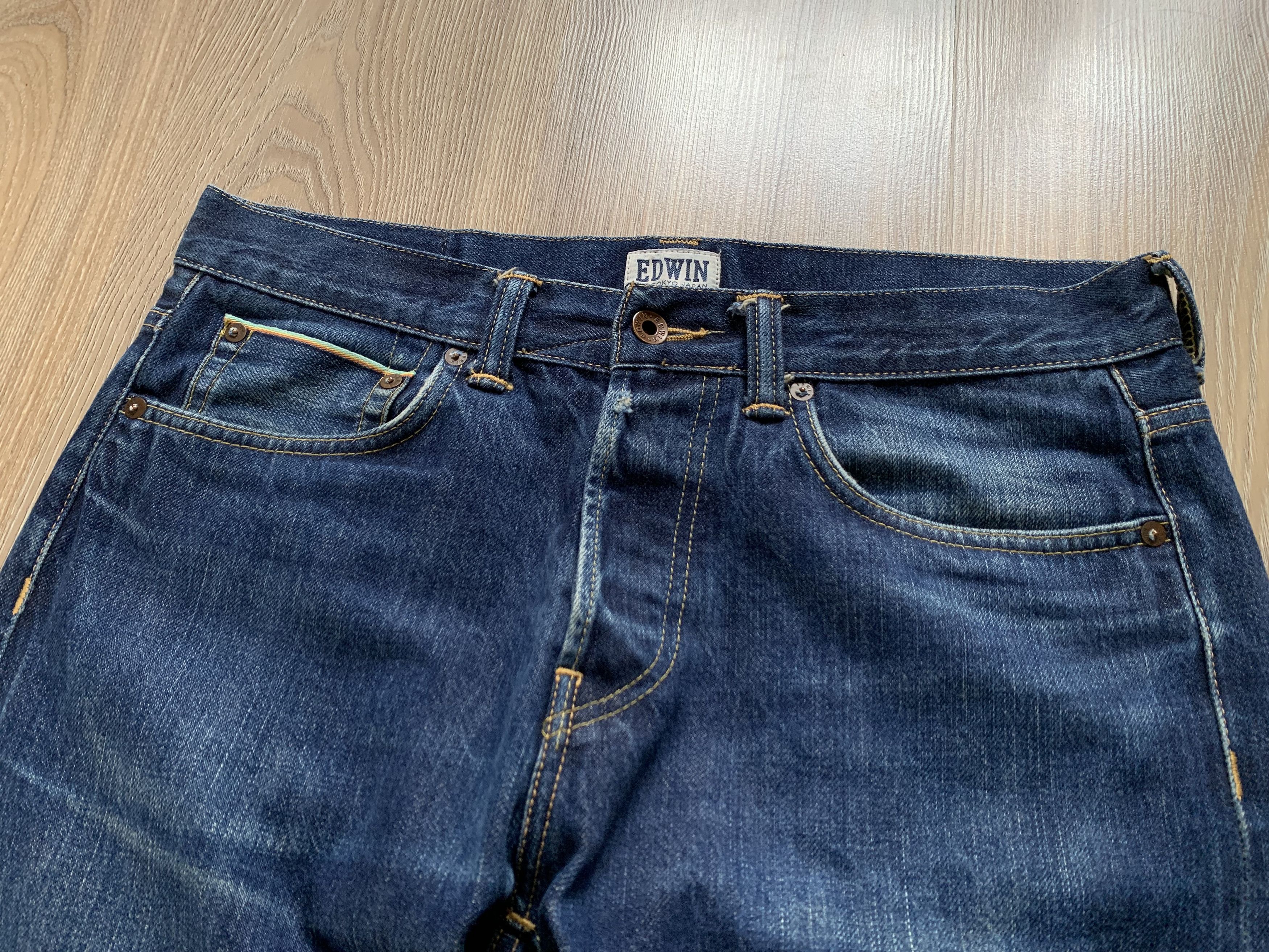Edwin Vintage Edwin ED-80 Rainbow Selvedge Denim Slim Jeans Size US 30 / EU 46 - 4 Thumbnail