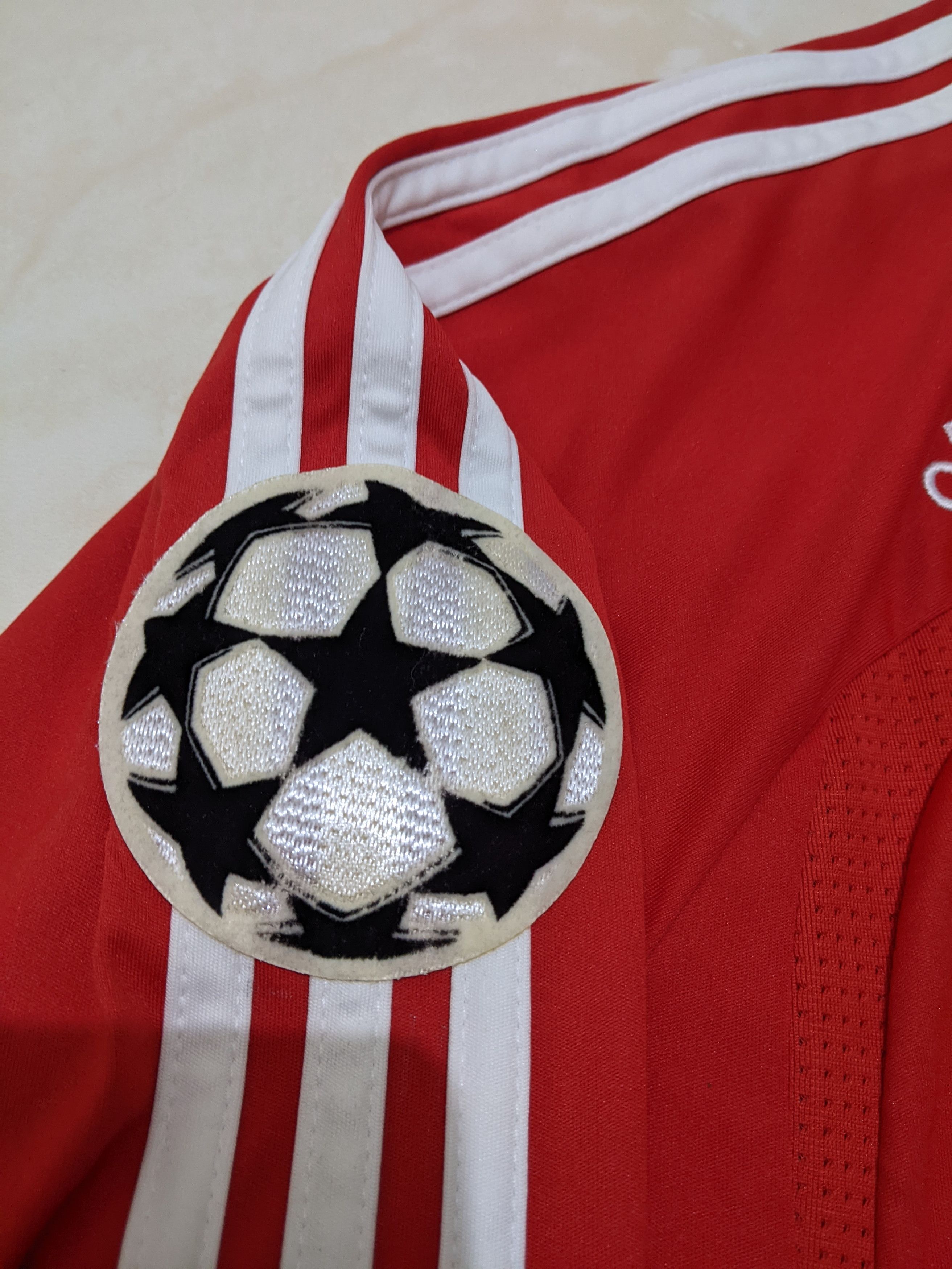 Adidas Benfica home 2007 UCL RUI COSTA Jersey football shirt Size US L / EU 52-54 / 3 - 8 Thumbnail