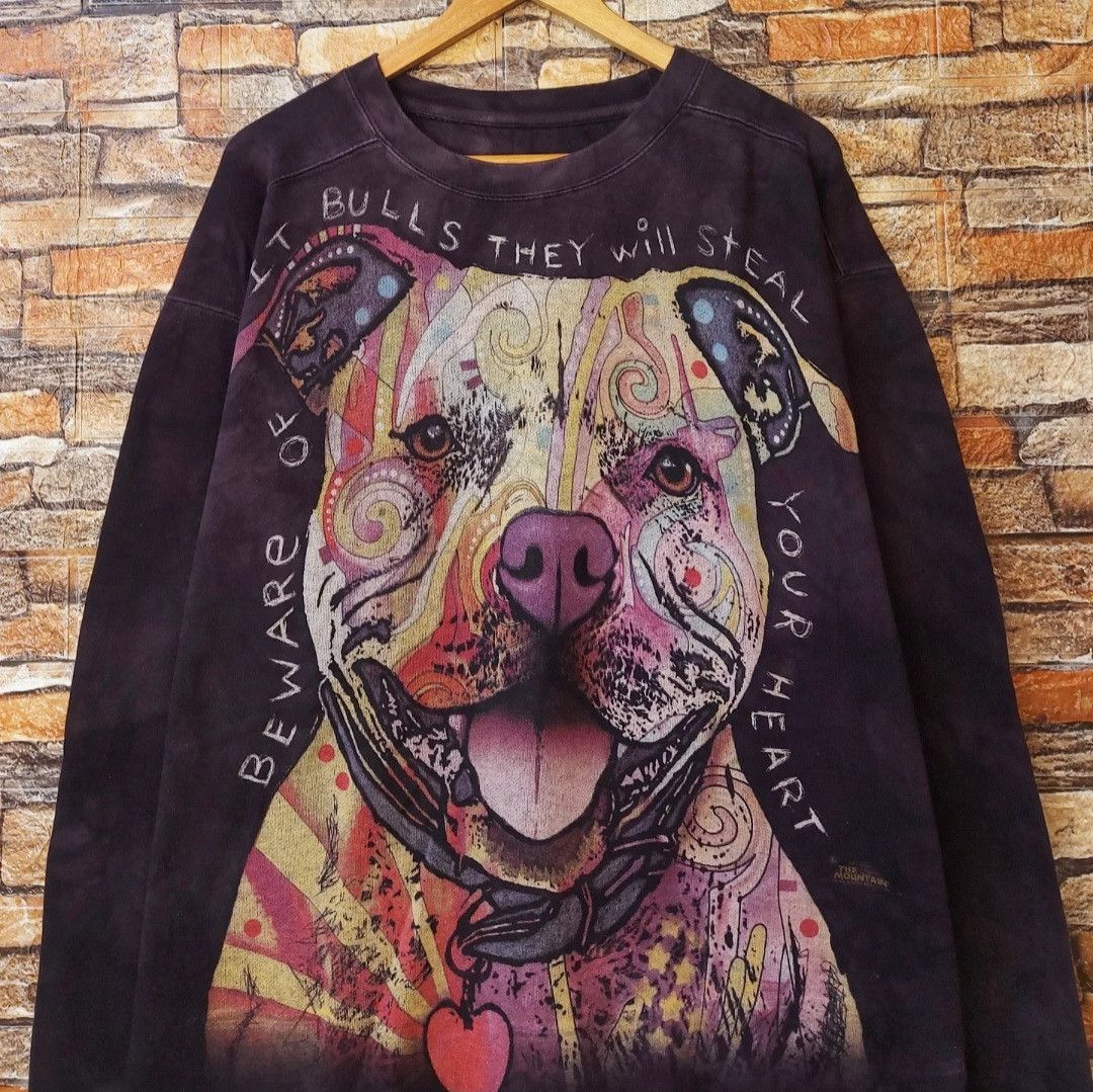 The Mountain × Vintage Vtg The Mountain Pitbull Sweatshirt Size US L / EU 52-54 / 3 - 2 Thumbnail