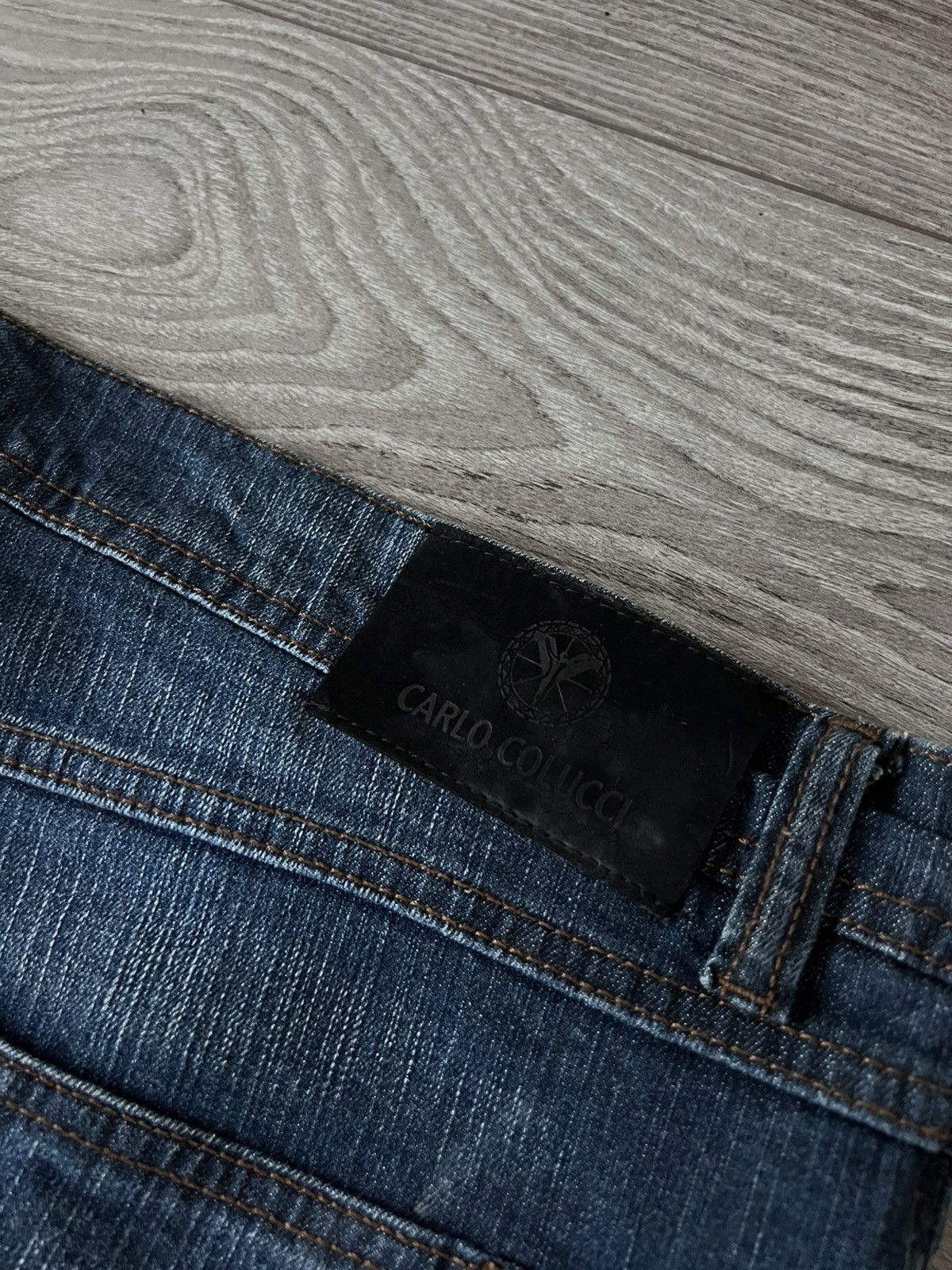 Vintage ‼️Vintage Carlo Colucci Enrico Tapered Dark Blue Denim Jeans‼️ Size US 40 / EU 56 - 7 Thumbnail