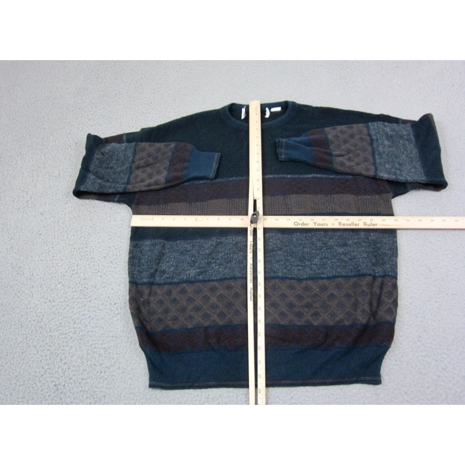 Vintage VINTAGE Florence Tricot Sweater Mens Large L Blue Striped Crewneck Knit Wool 90s Size US L / EU 52-54 / 3 - 5 Thumbnail