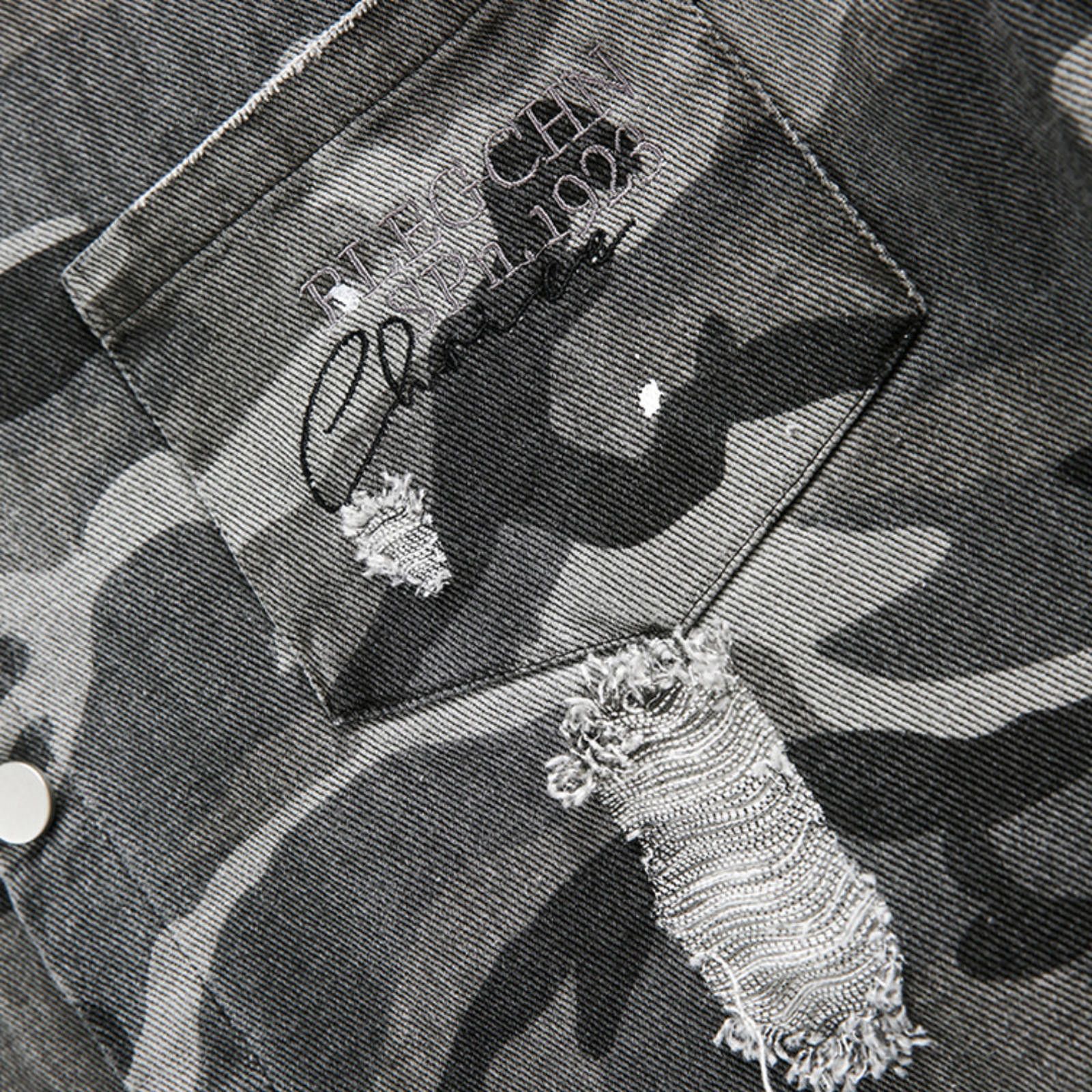 Other Camo Denim Shirt with Distressed Details Size US M / EU 48-50 / 2 - 10 Thumbnail