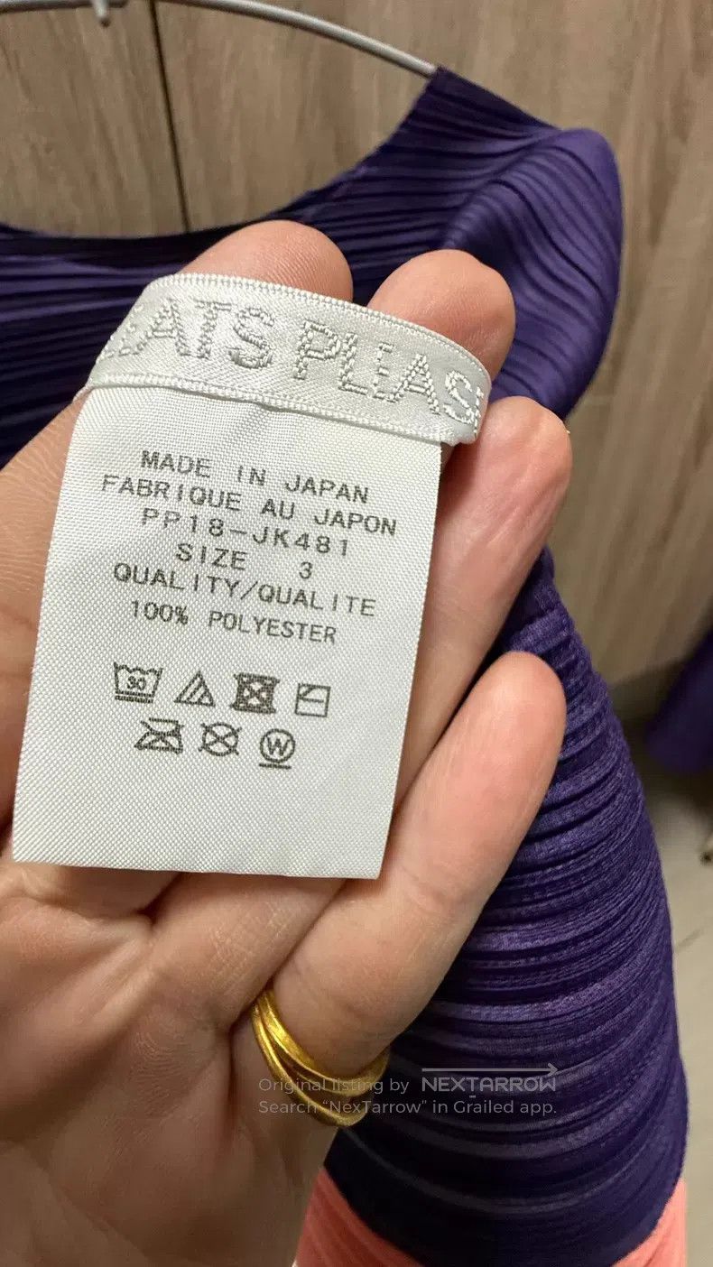 Issey Miyake Issey Miyake Pink & Purple Color-block Top Size L / US 10 / IT 46 - 2 Thumbnail