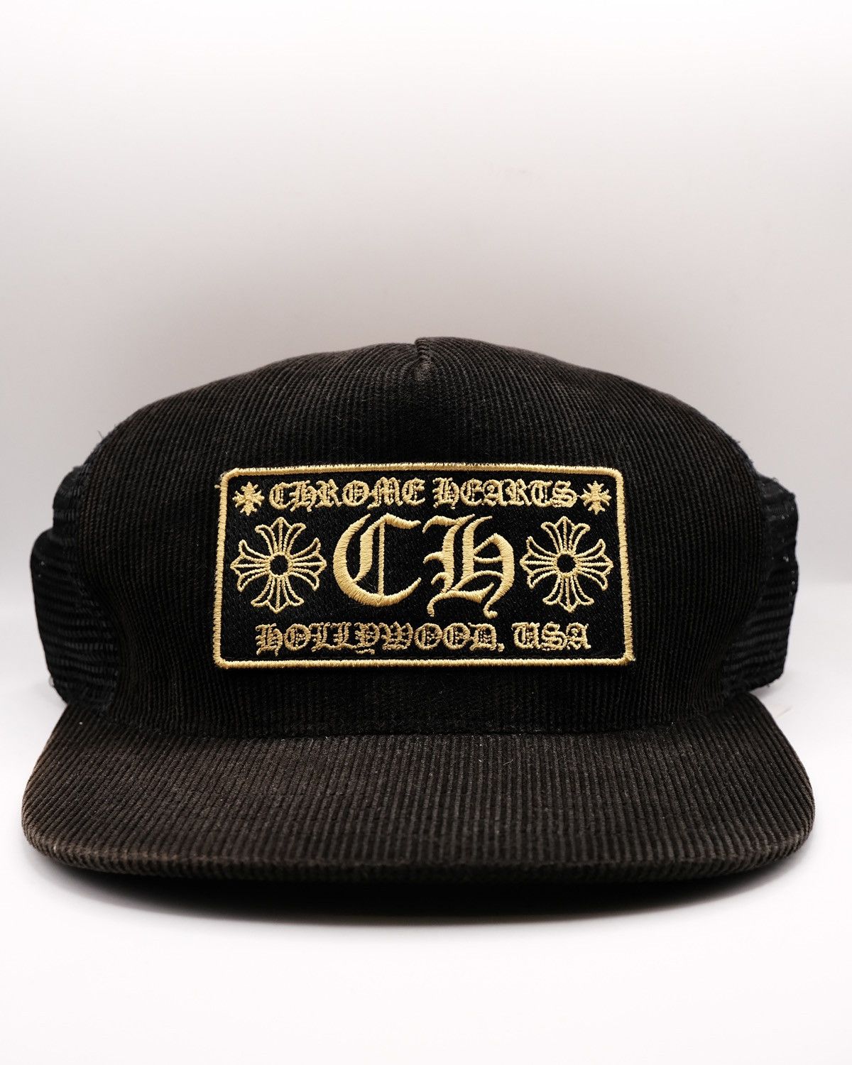 Chrome Hearts CHROME HEARTS CH Corduroy Black/Yellow Trucker Hat Size ONE SIZE - 1 Thumbnail