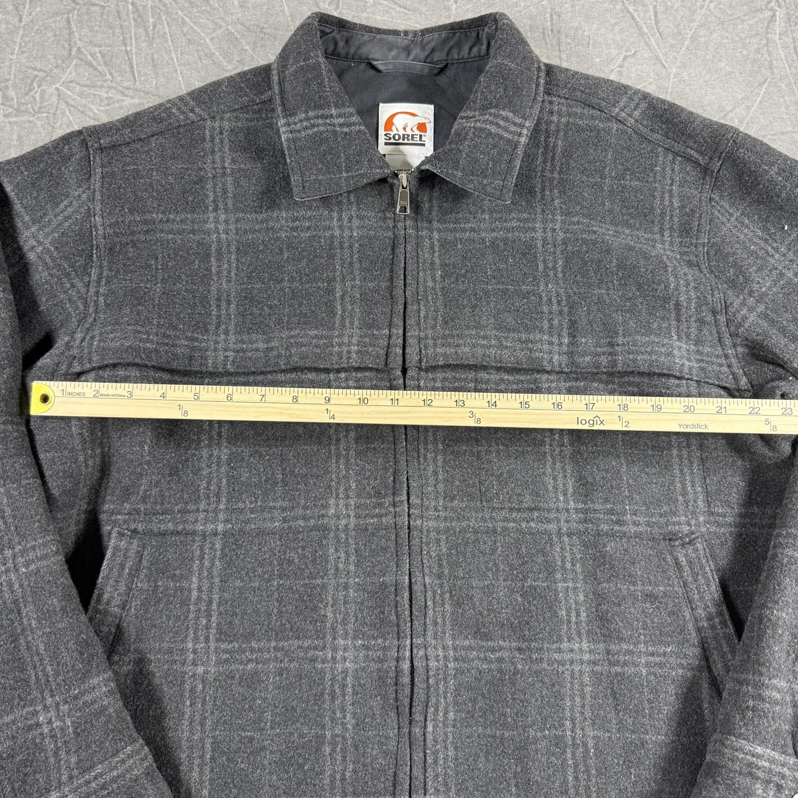 SOREL Sorel Jacket Men's XL Grey Wool Timberliner Charcoal Plaid Size US XL / EU 56 / 4 - 4 Thumbnail