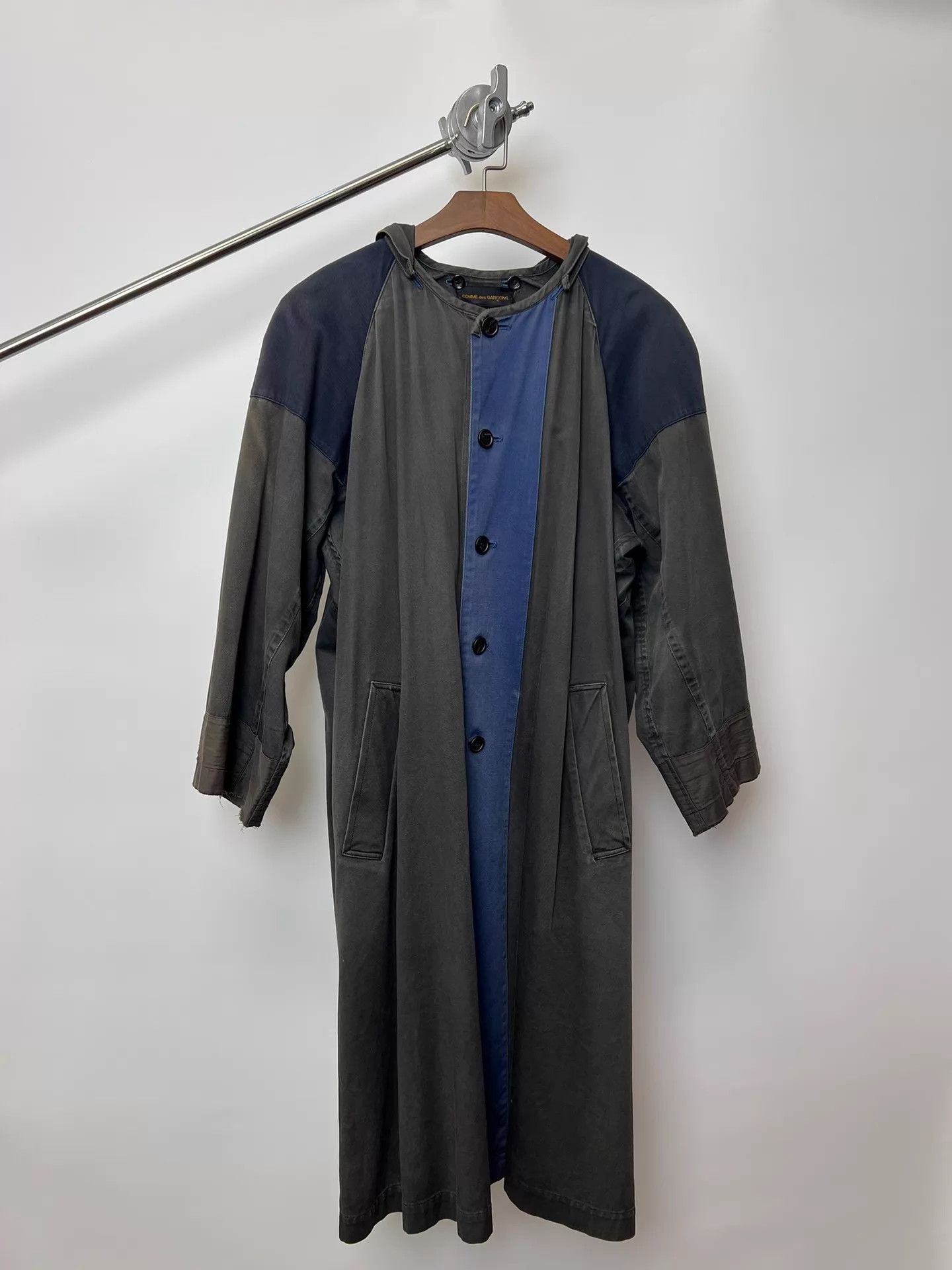 Comme des Garcons CDG 80s Color Blocked Duster Coat M Size US M / EU 48-50 / 2 - 2 Thumbnail