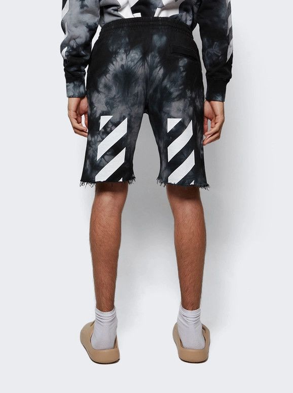 Off-White o1in1s1024 Q:1 / Diag Tie Dye Sweatshorts in Warm Grey Size US 30 / EU 46 - 5 Thumbnail