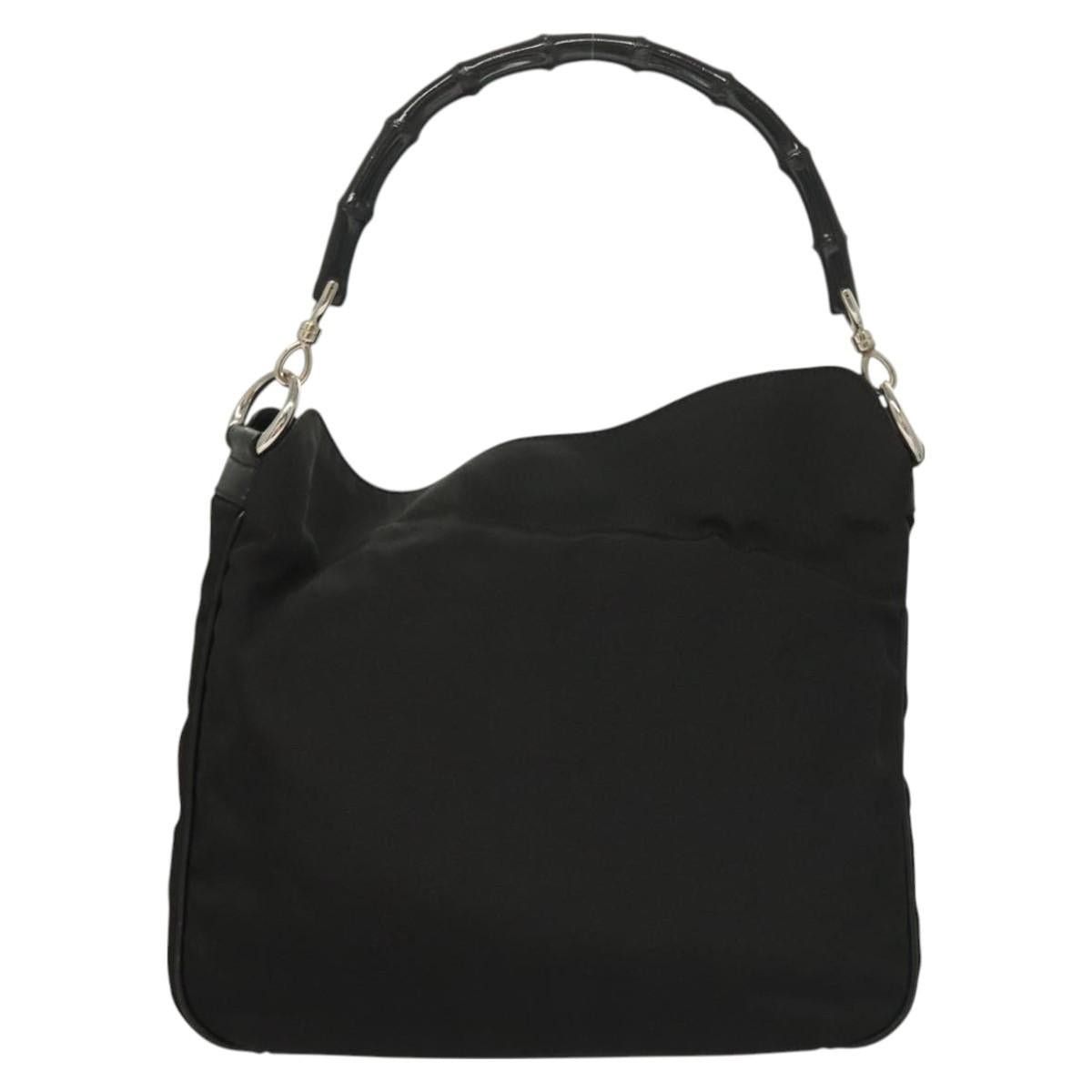 Gucci GUCCI Bamboo Hand Bag Canvas Black Silver 001 001 Size ONE SIZE - 2 Thumbnail