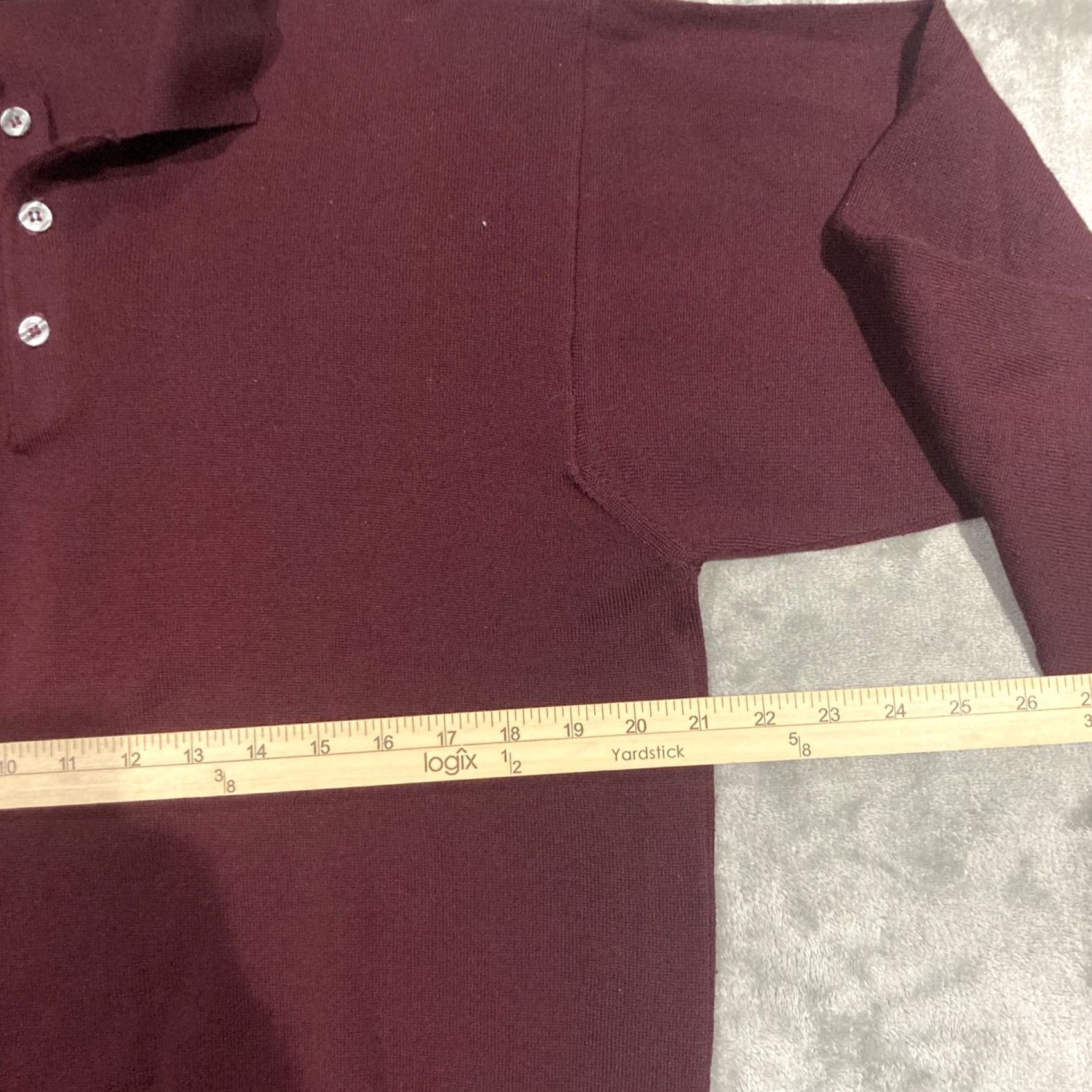 Vintage Embassy Row Polo Sweater Mens Size L Wool Shirt Red Two Ply Knit Top Pullover Tight-Knit Collared Neckline Size US L / EU 52-54 / 3 - 5 Thumbnail
