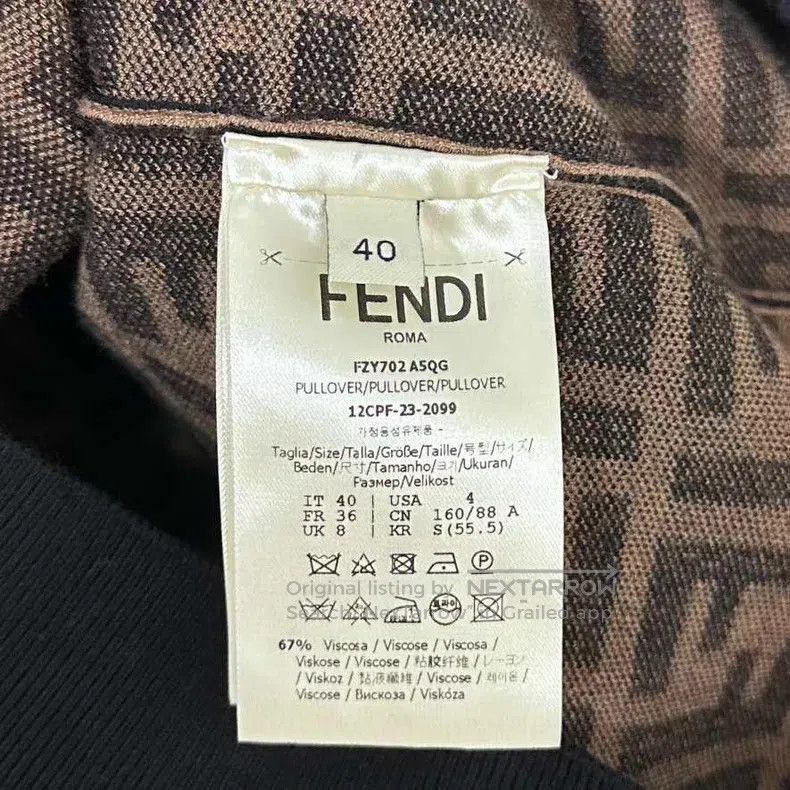 Fendi Fendi All-over print monogrammed knit short sleeve Size XS / US 0-2 / IT 36-38 - 5 Thumbnail