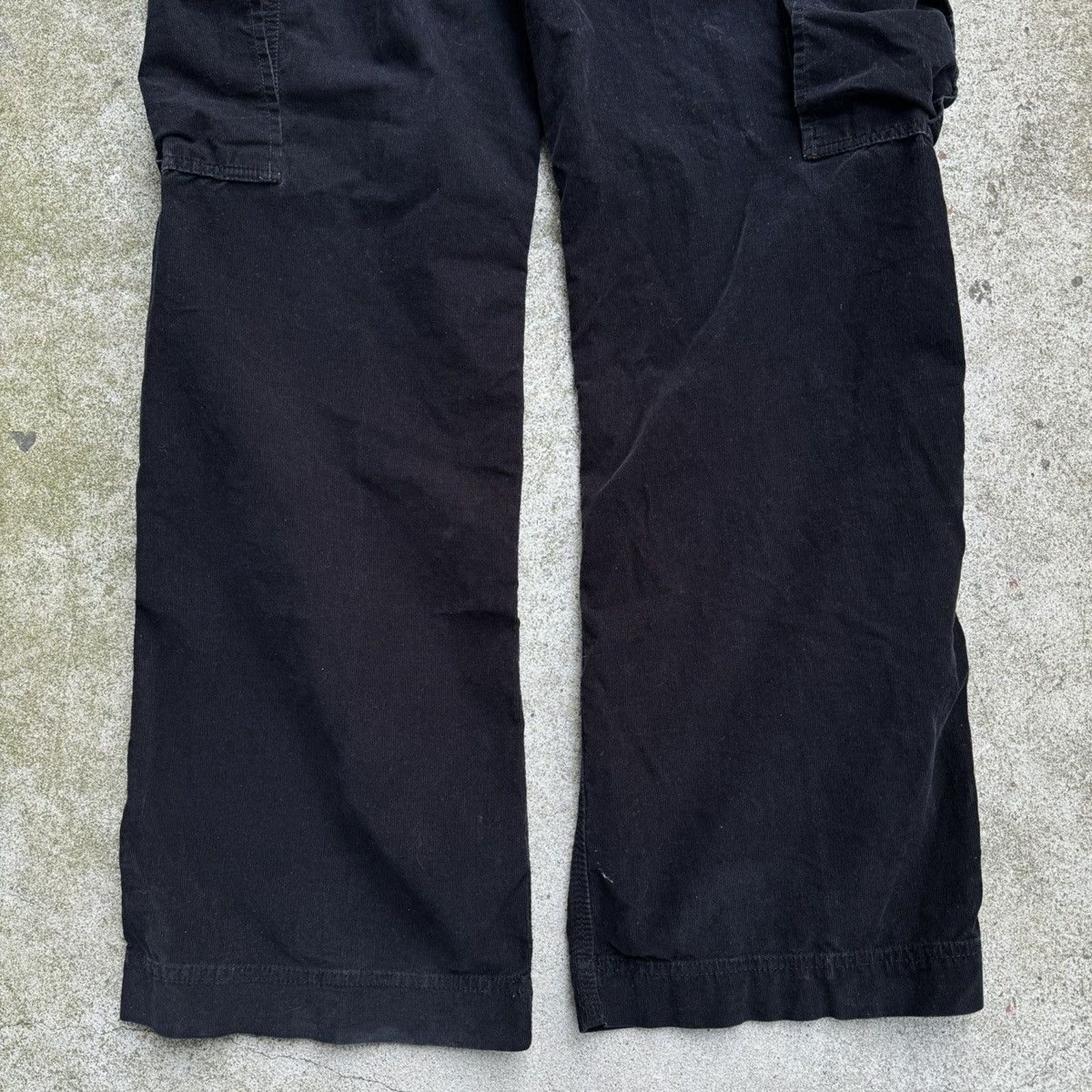 Vintage Vintage Gap Black Corduroy Cargo Pants ERD Grunge Chrome Size US 34 / EU 50 - 10 Thumbnail