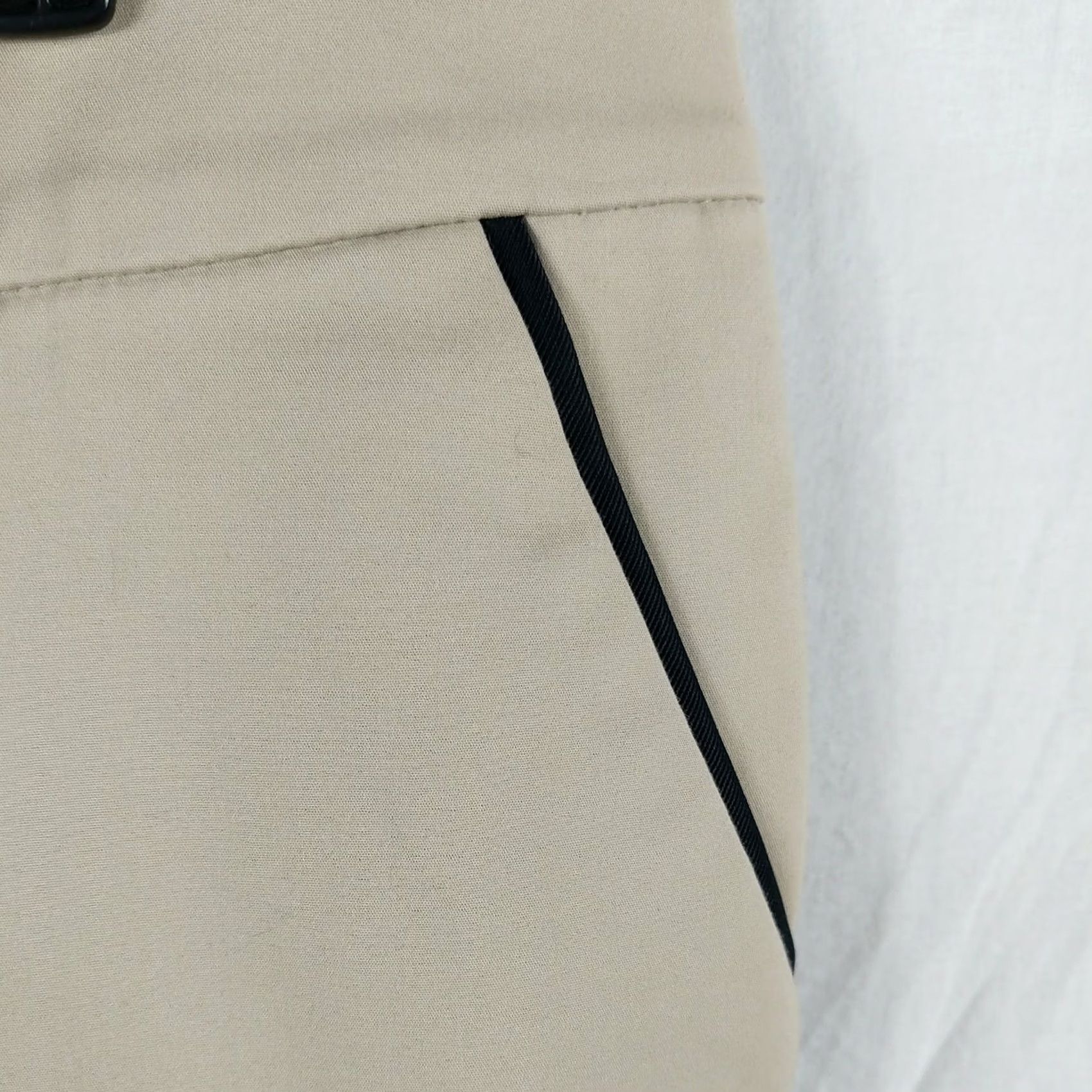 Ann Taylor Ann Taylor Pants Womens 4 Beige Dress Trim Career Business Modern Dress Pants Skinny Stretch Comfortable Regular Women Size 27" / US 4 / IT 40 - 3 Thumbnail