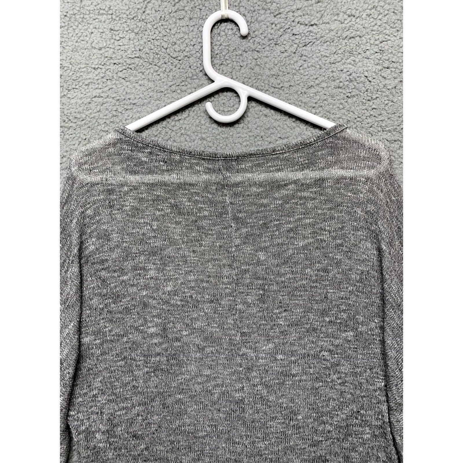 Vintage Charlotte Russe Pullover Top Women’s Sz L Heather Gray White Crocheted Skull USA Pullover Batwing Knit Casual Basic Size L / US 10 / IT 46 - 6 Thumbnail