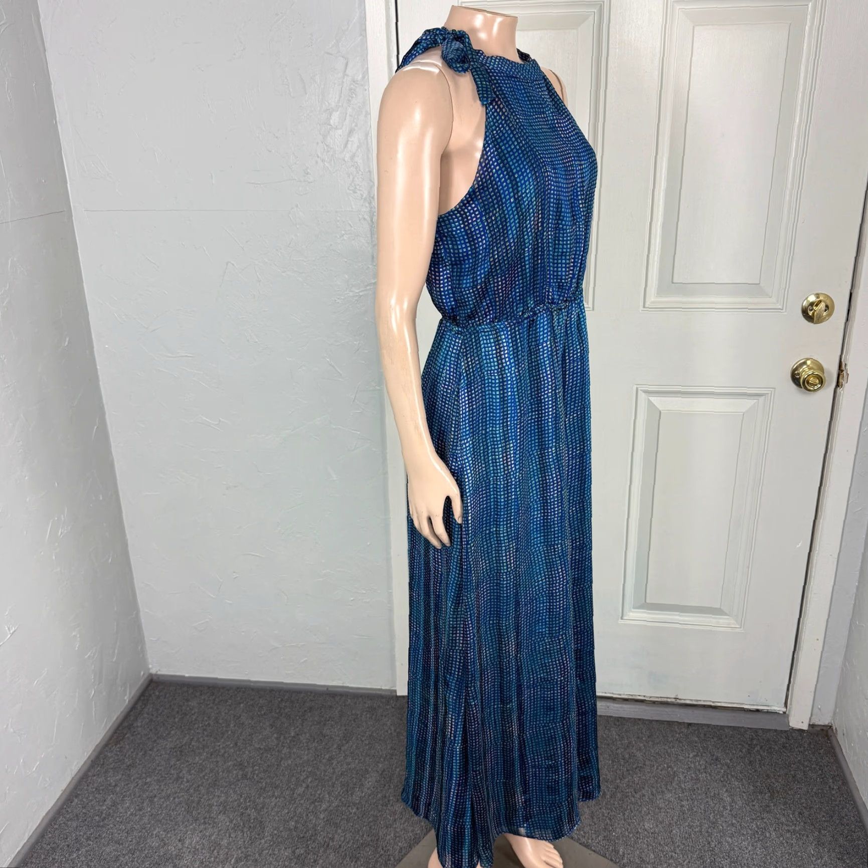 Banana Republic Banana Republic Dress Maxi Tie Polyester Women S Small Long Blue Party Cocktail 90s? Size S / US 4 / IT 40 - 7 Thumbnail