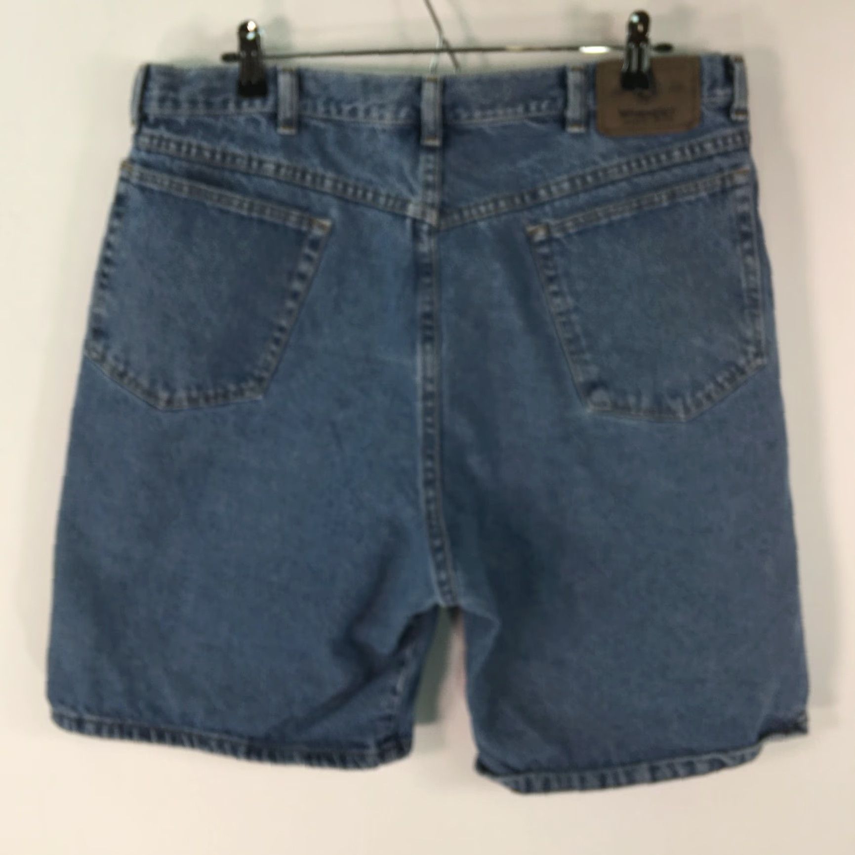 Wrangler Wrangler Mens Casual Flat Front Straight Blue Denim Jean Shorts 38 Size US 38 / EU 54 - 2 Thumbnail