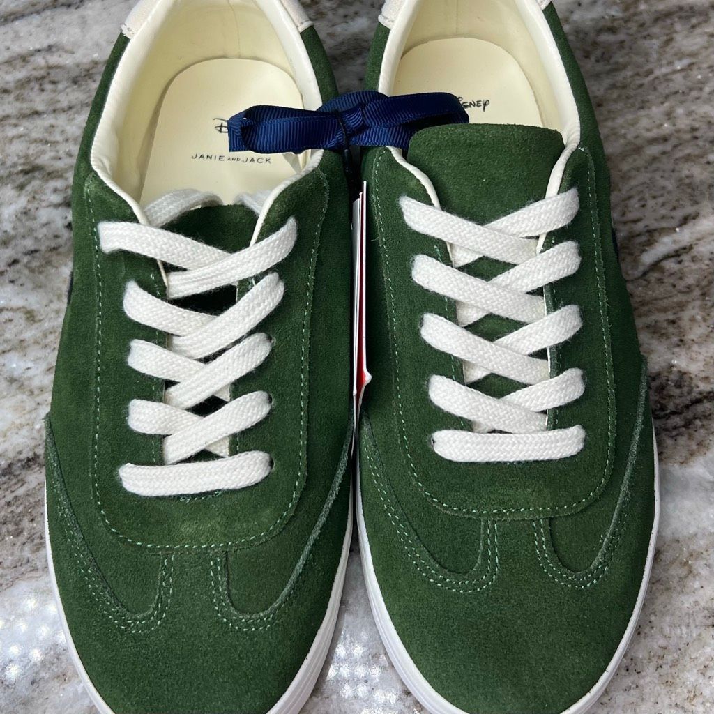 Disney Janie and Jack x Disney, Ivy Green Disney Mickey Mouse Suede Size US 4 / IT 34 - 11 Thumbnail