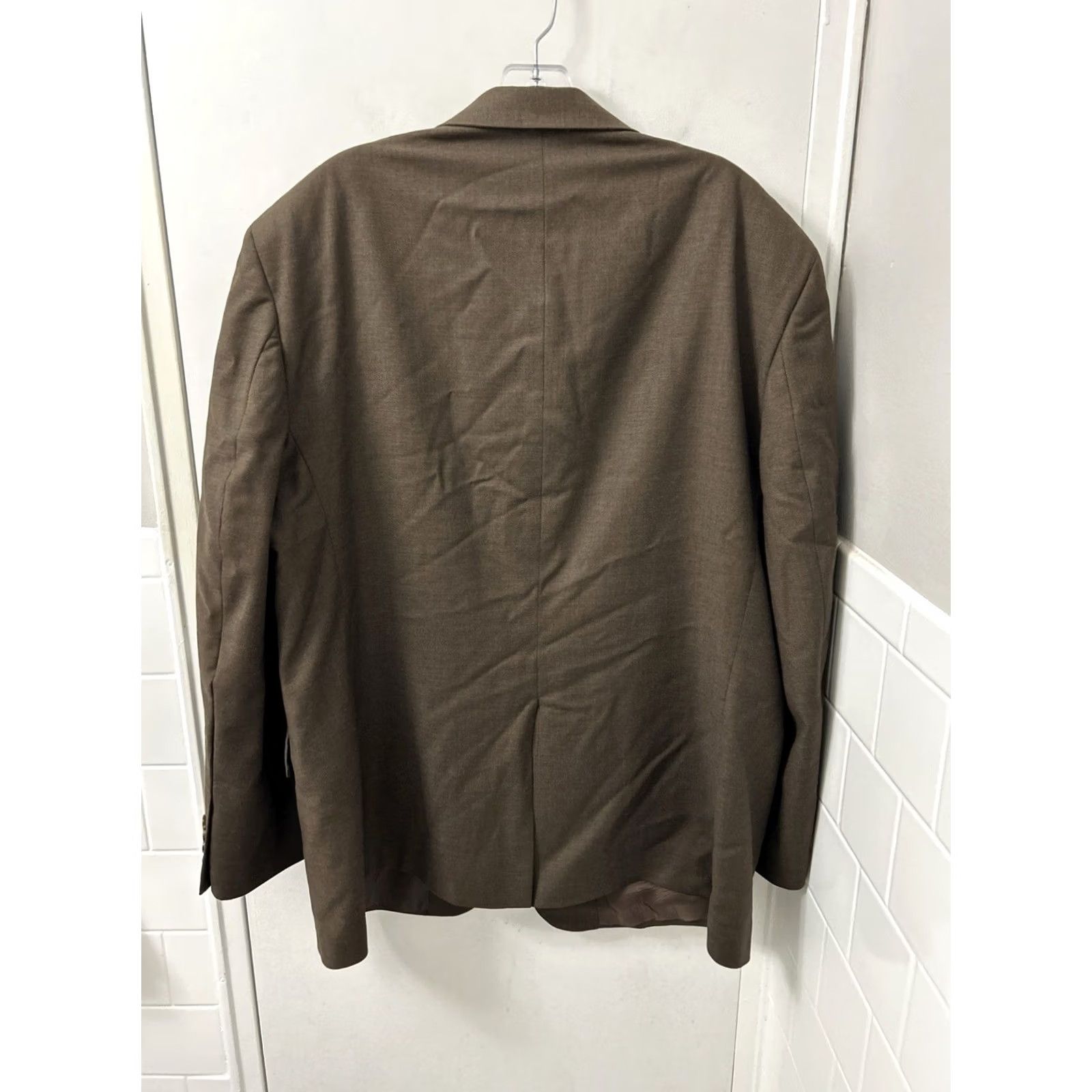 Jos. A. Bank Jos. A. Bank Blazer Mens 48R Brown 100% Wool 2 Button Sport Coat Jacket Size 48R - 6 Thumbnail