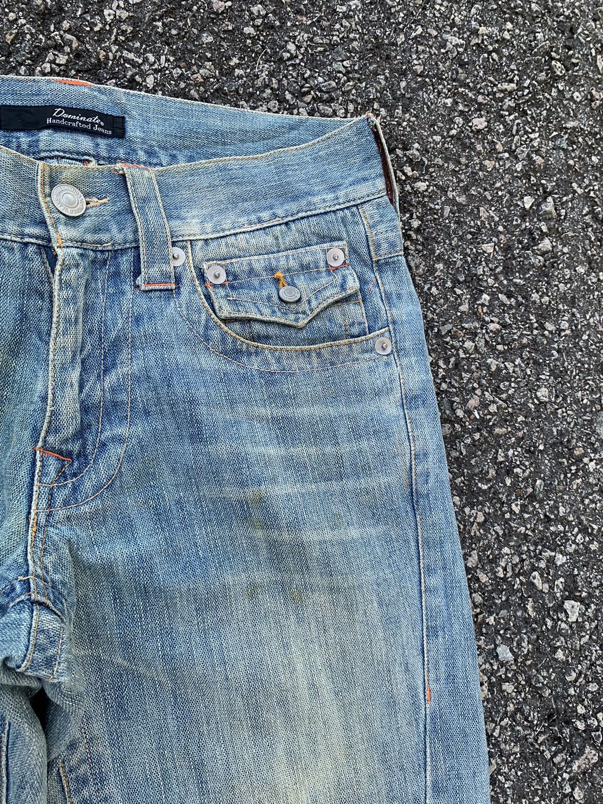 Tornado Mart FLARE💥 DOMINATE HANDCRAFTED JEANS PUNK STYLE DENIM☠️🎌 Size US 33 - 12 Thumbnail